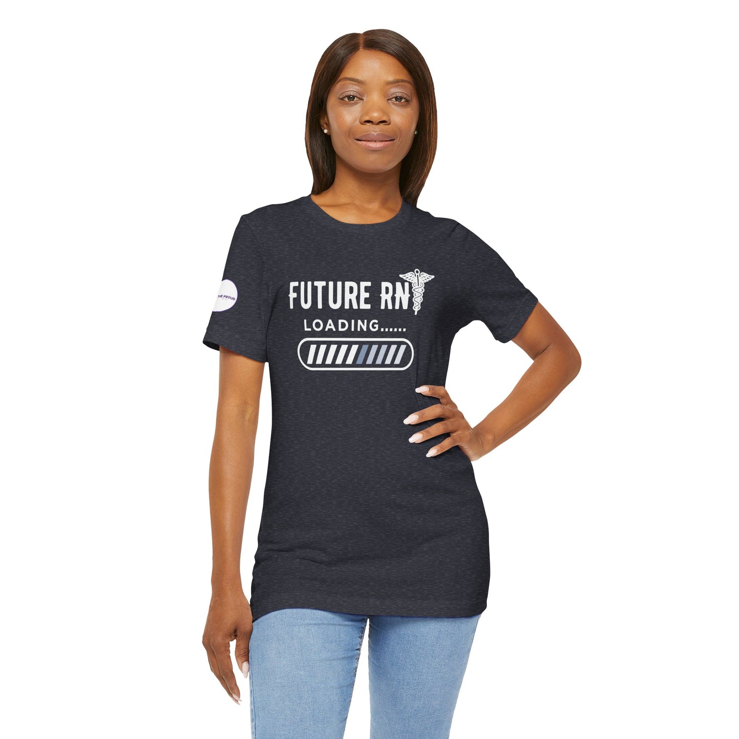 Future RN T-Shirt with stethoscope and loading bar artwork