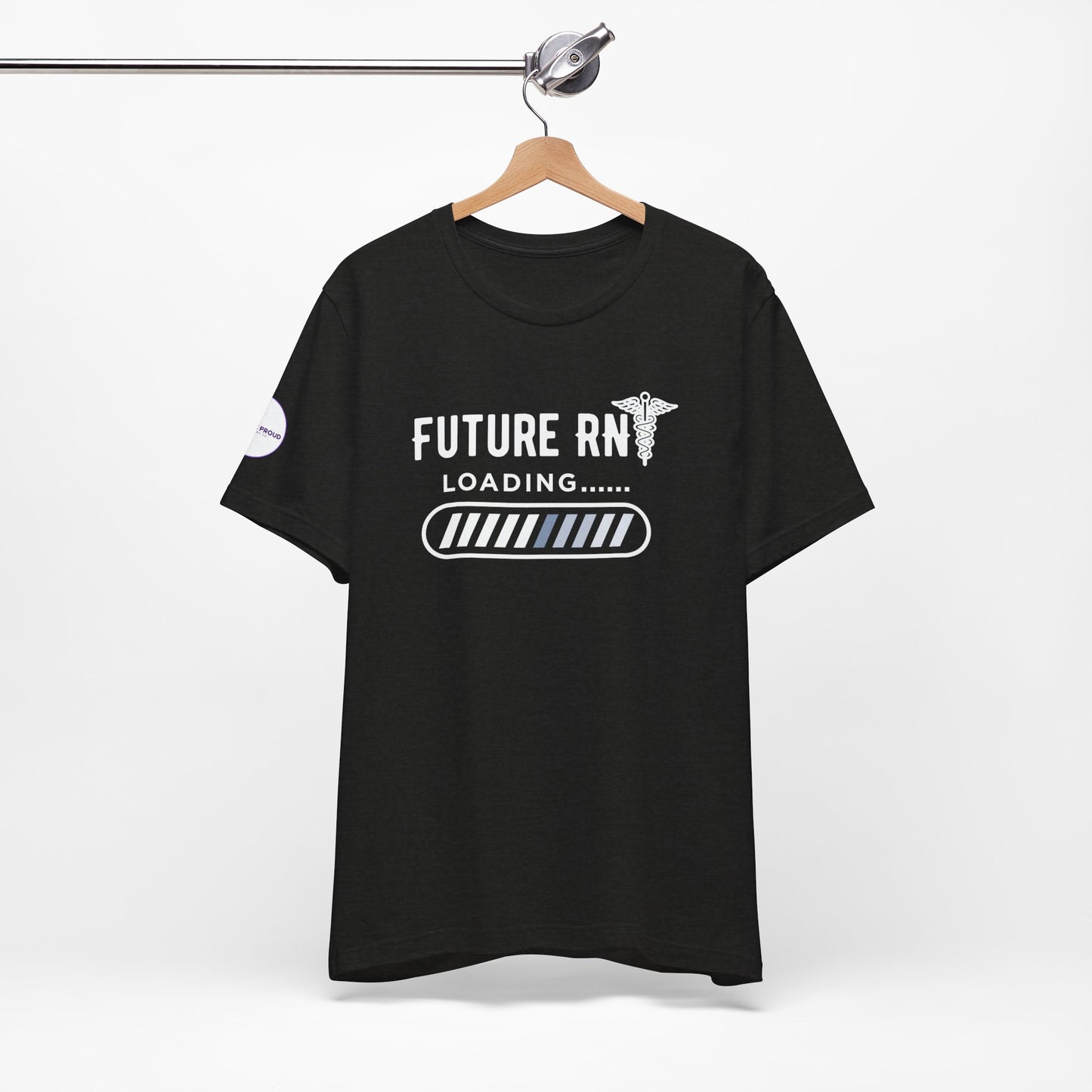 Future RN T-Shirt with stethoscope and loading bar artwork