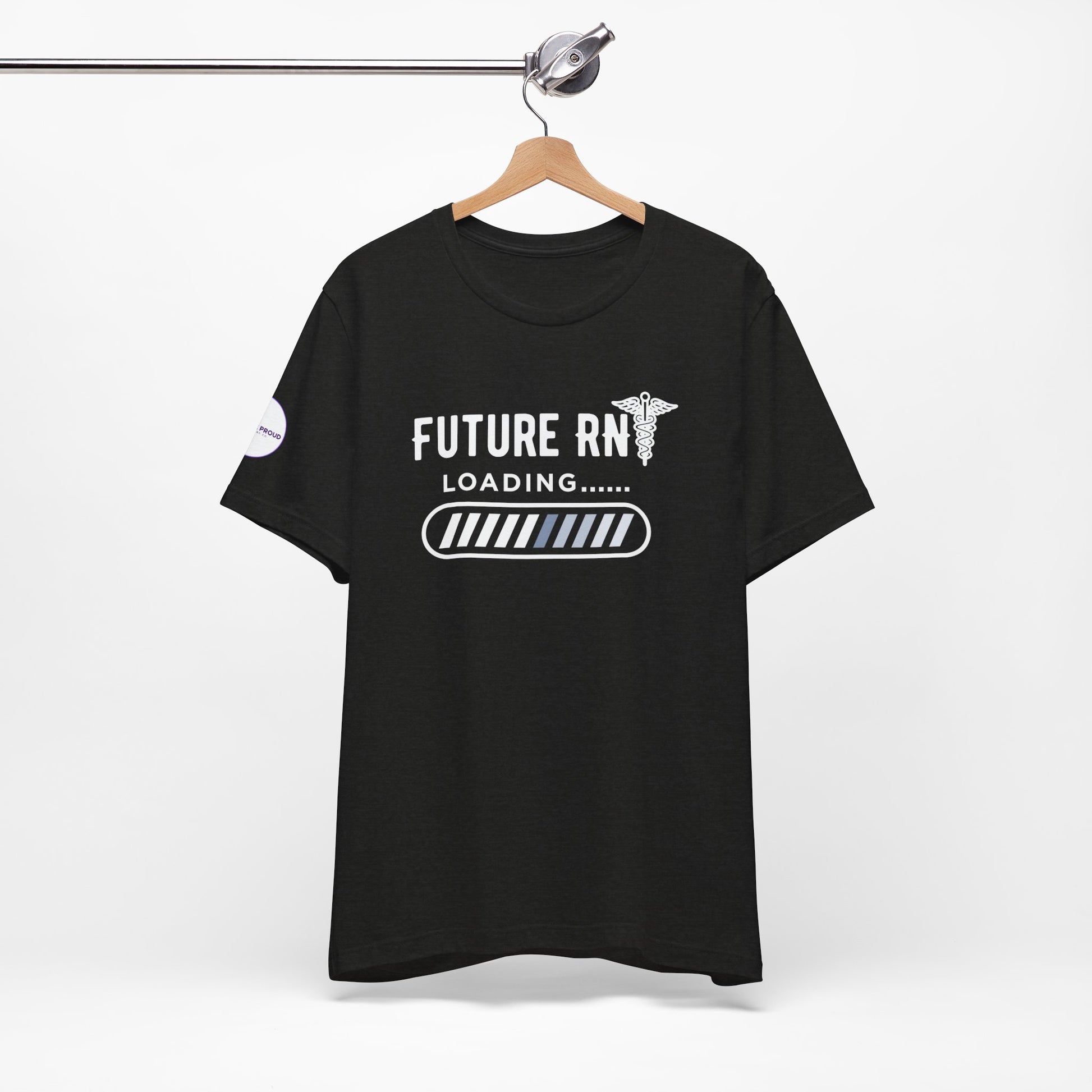 Future RN T-Shirt with stethoscope and loading bar artwork