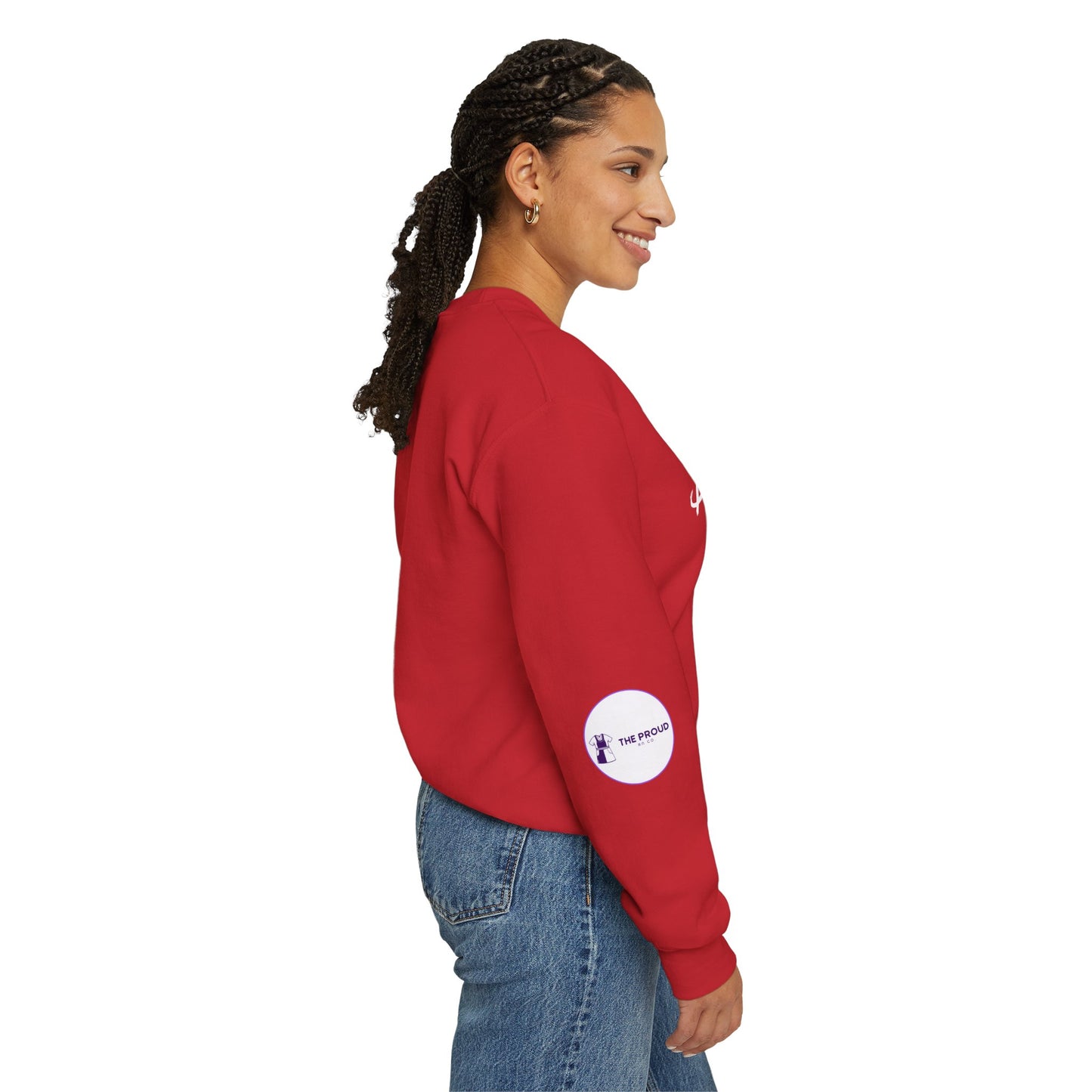 Back view of Black Nurse Sweatshirt with double-needle stitching