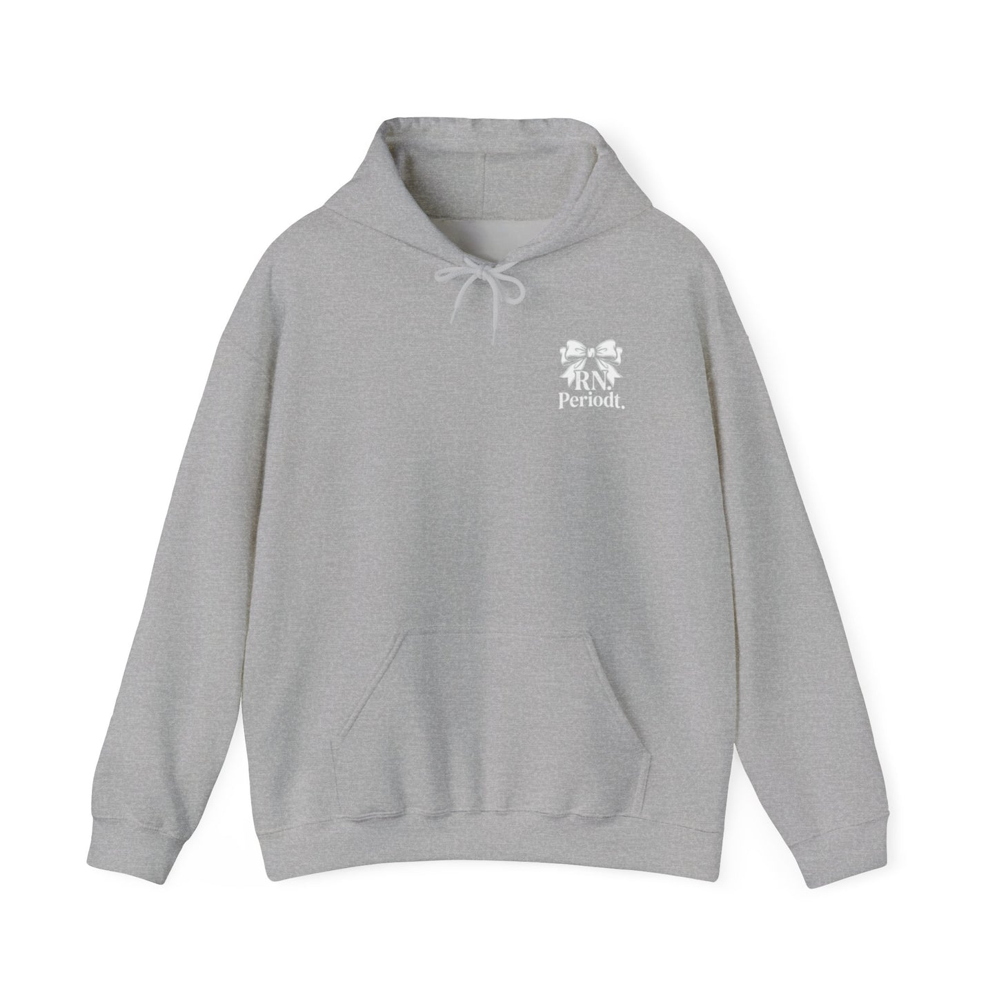Hoodie — Petite Floral Ribbon 'Periwal' Chest Logo Casual Pullover