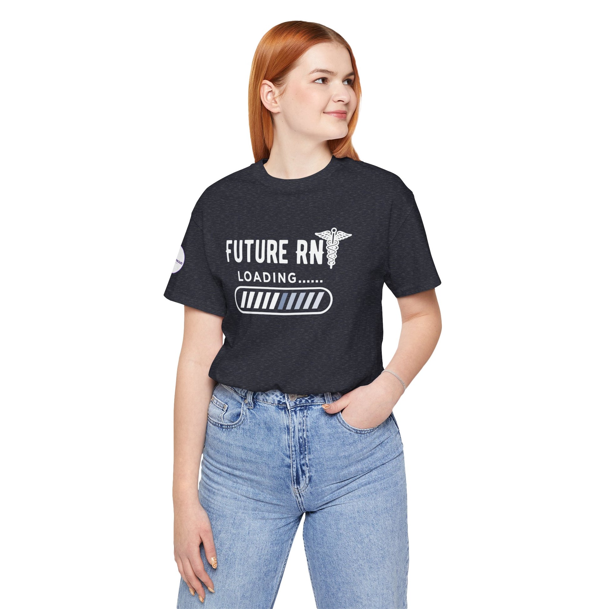 Future RN T-Shirt with stethoscope and loading bar artwork