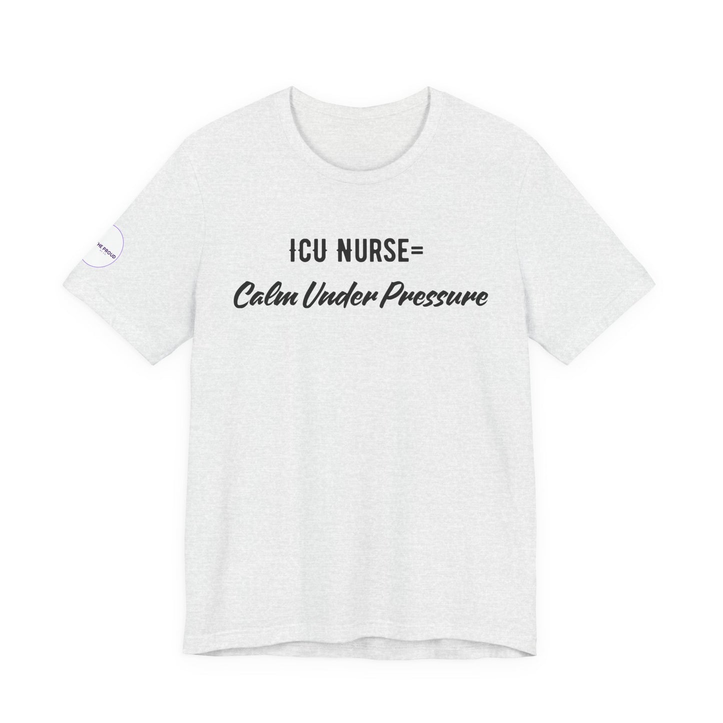 ICU Nurse Tee crewneck shirt with subtle sleeve detailing