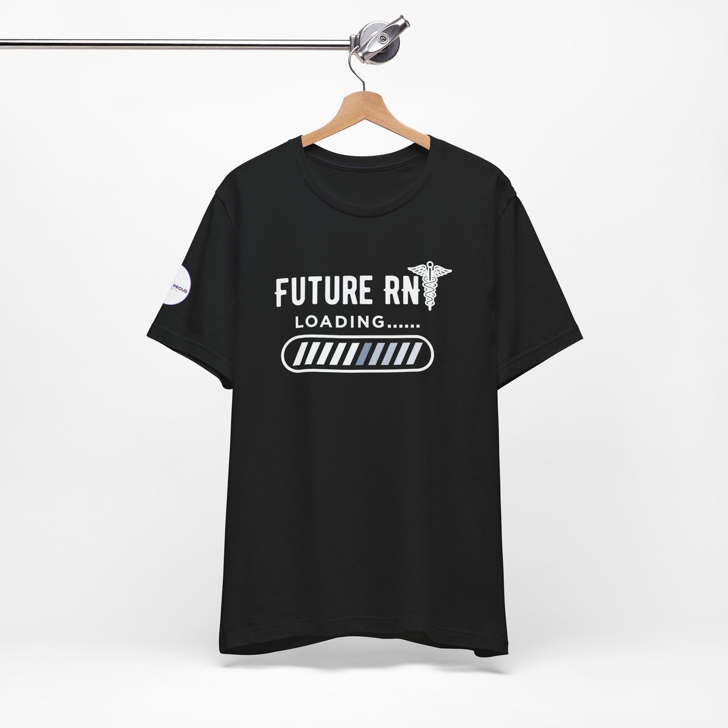 Future RN T-Shirt with stethoscope and loading bar artwork