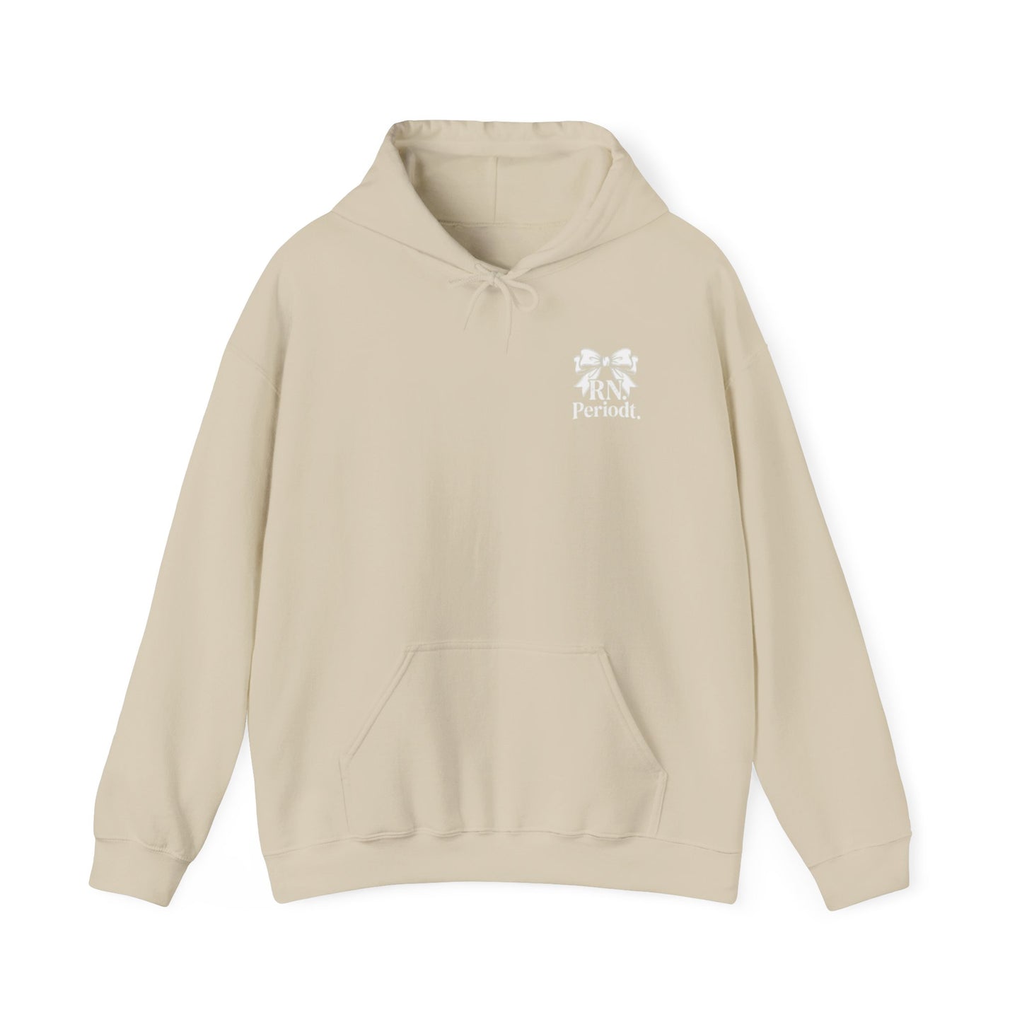 Hoodie — Petite Floral Ribbon 'Periwal' Chest Logo Casual Pullover