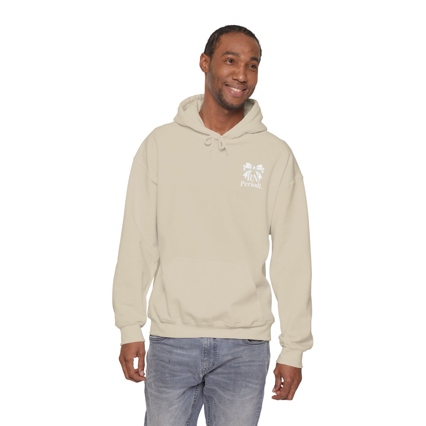 Hoodie — Petite Floral Ribbon 'Periwal' Chest Logo Casual Pullover