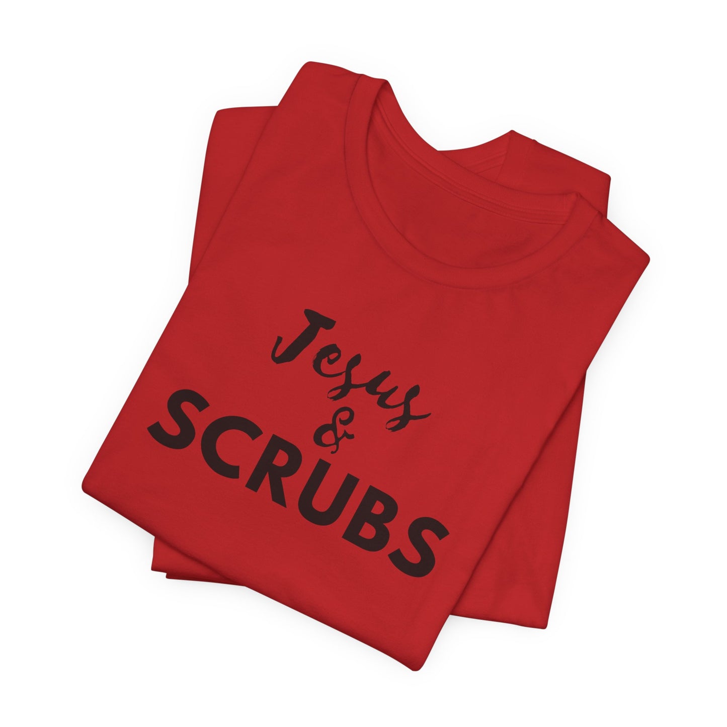 Jesus and Scrubs Nurse T-Shirt showing sleeve print detail