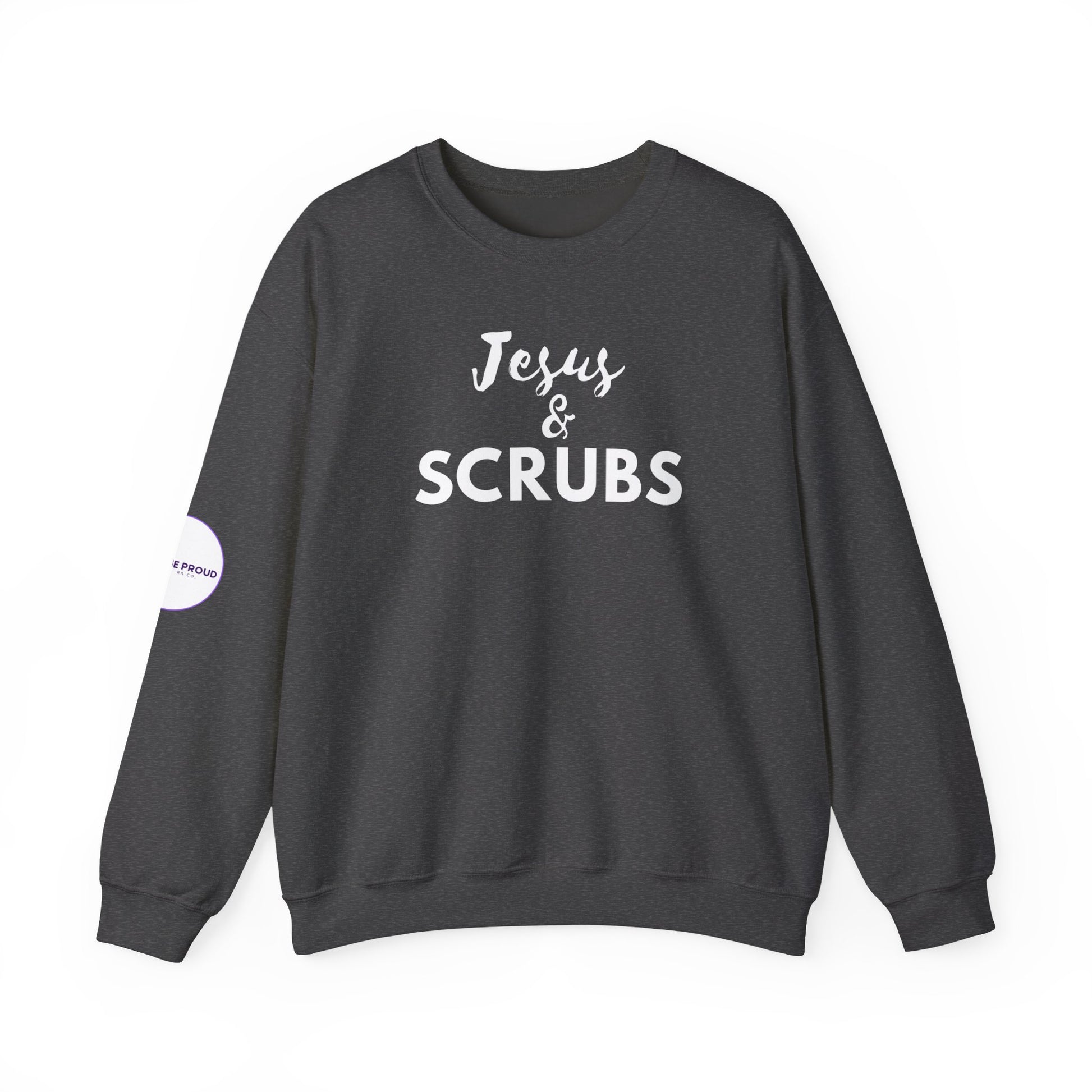 Back view of Unisex Crewneck Sweatshirt with clean silhouette