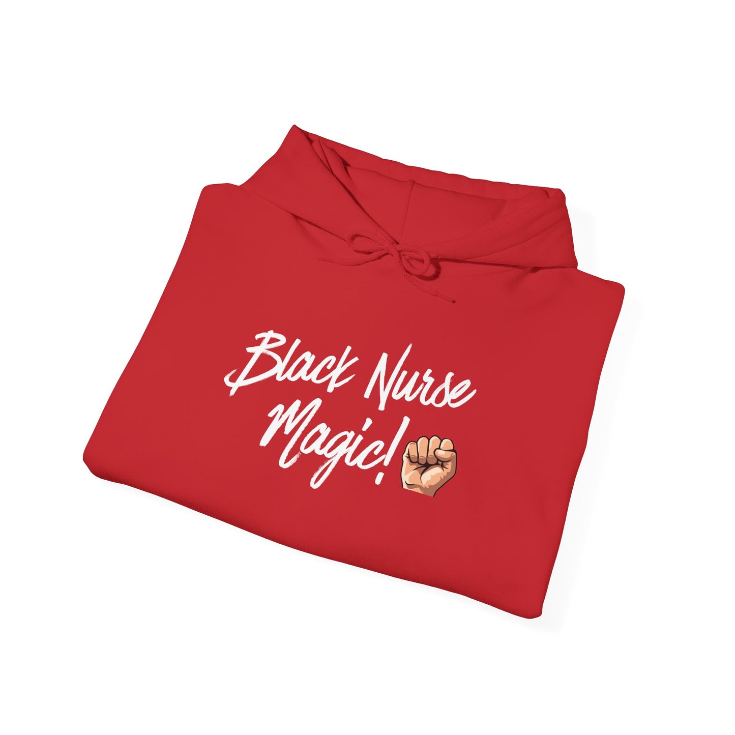 Black Nurse Magic Hoodie cozy fleece pullover for nurses