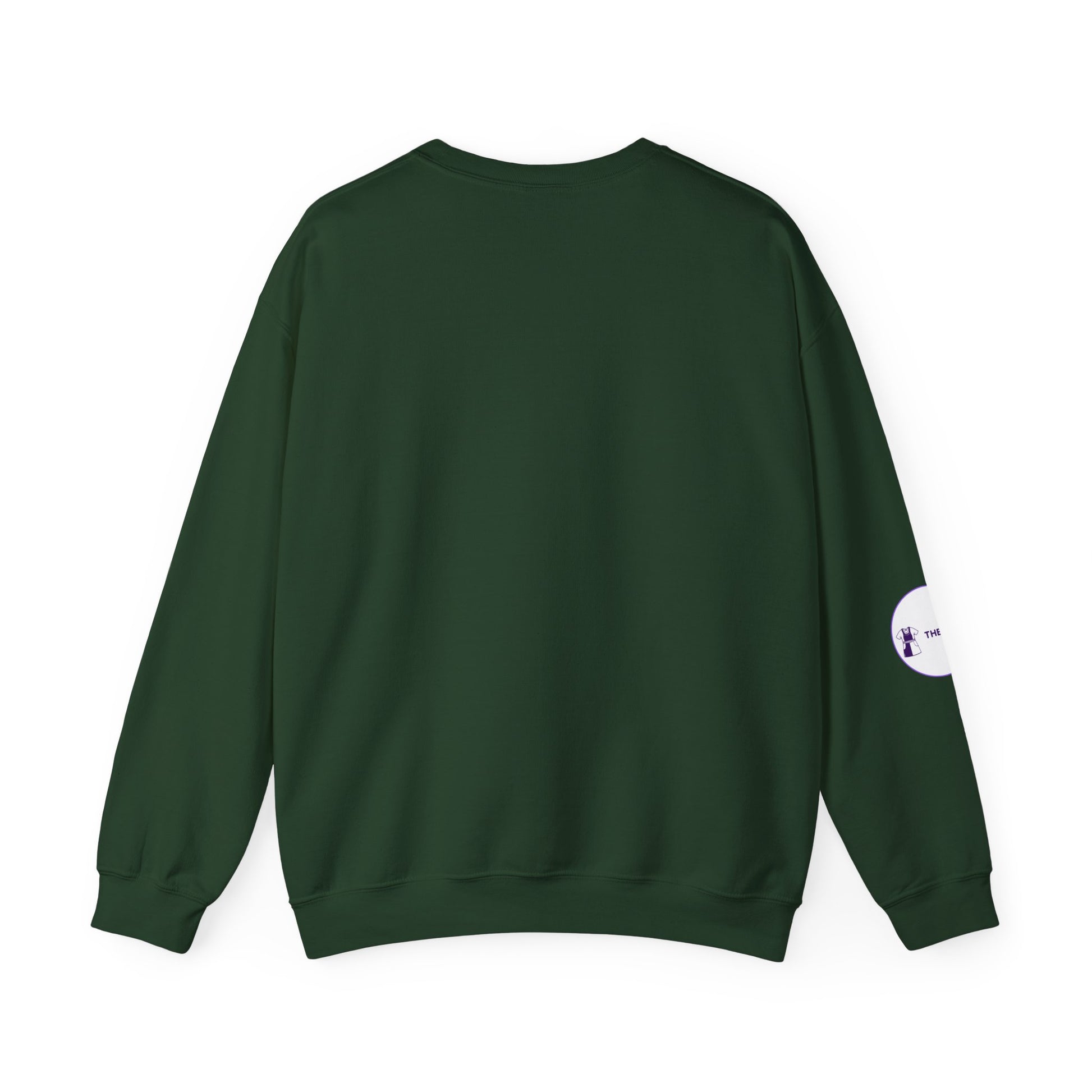 Back view of Black Nurse Sweatshirt with double-needle stitching