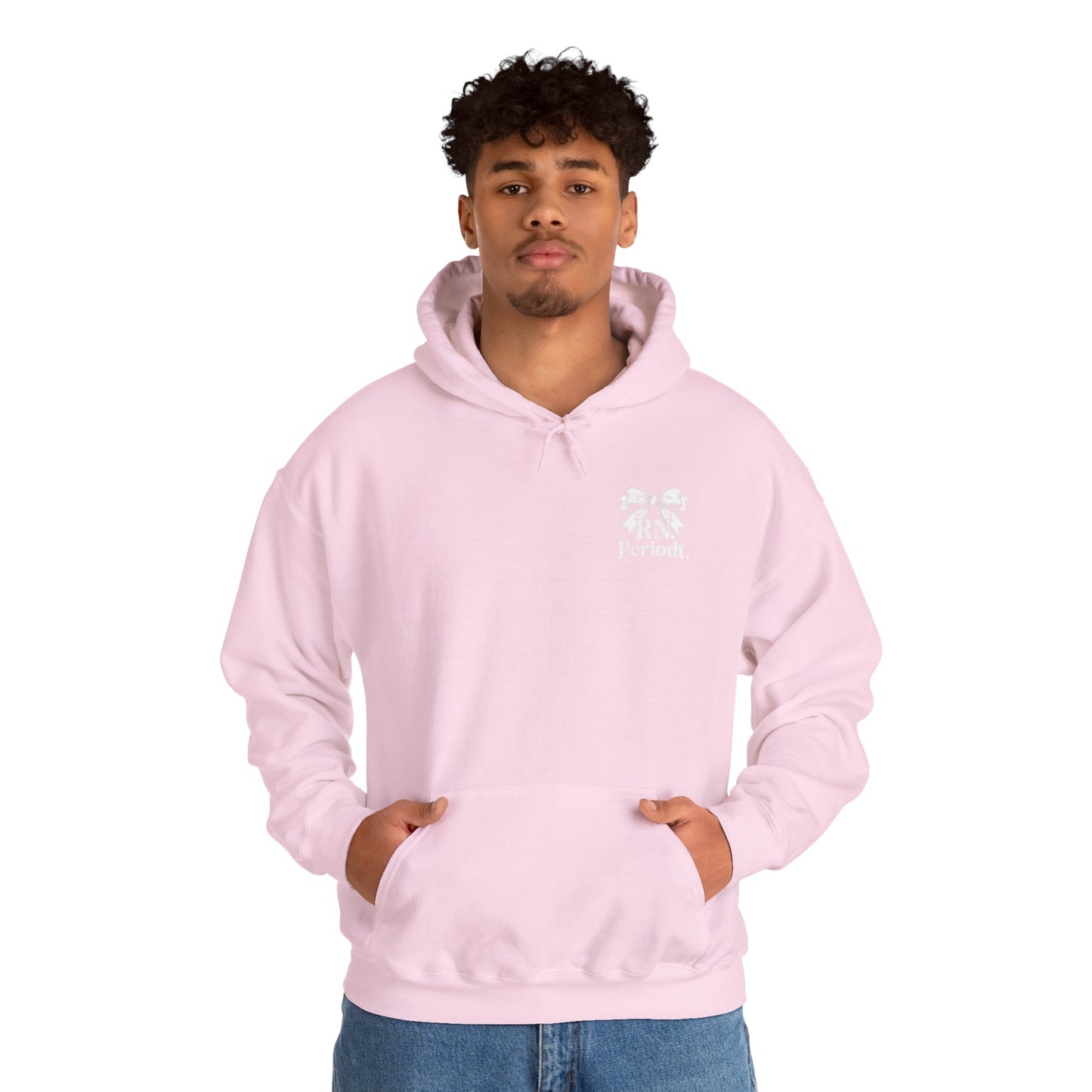 Hoodie — Petite Floral Ribbon 'Periwal' Chest Logo Casual Pullover