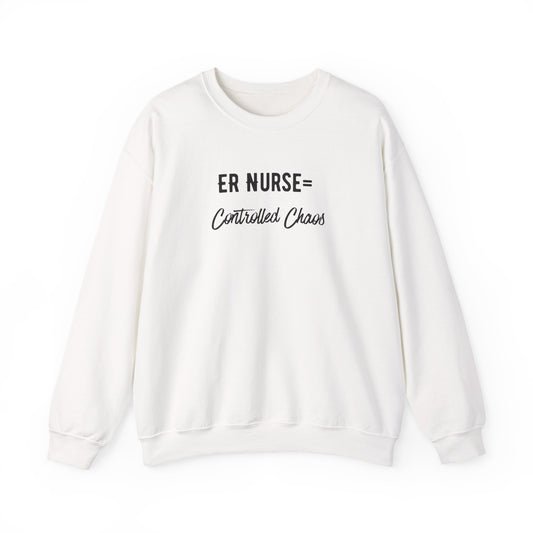ER Nurse Sweatshirt comfortable fit with ribbed collar and cuffs