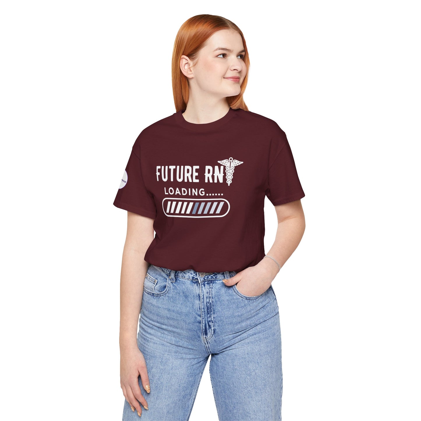 Future RN T-Shirt with stethoscope and loading bar artwork