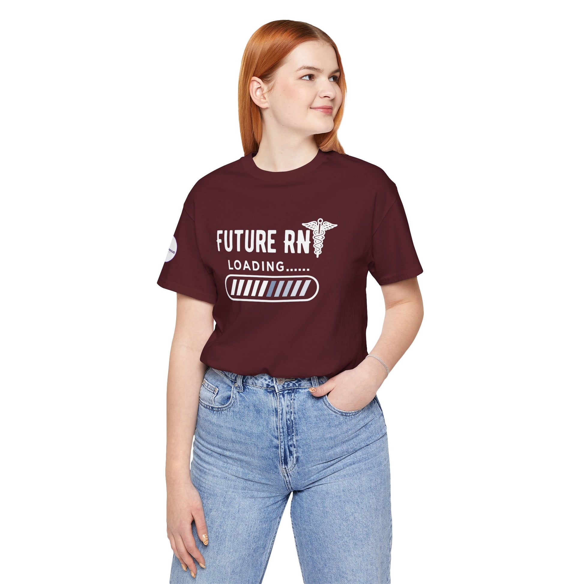 Future RN T-Shirt with stethoscope and loading bar artwork