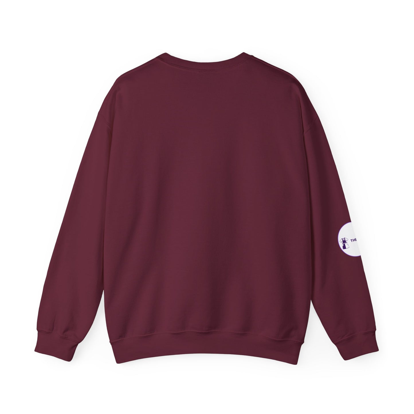 Back view of Black Nurse Sweatshirt with double-needle stitching