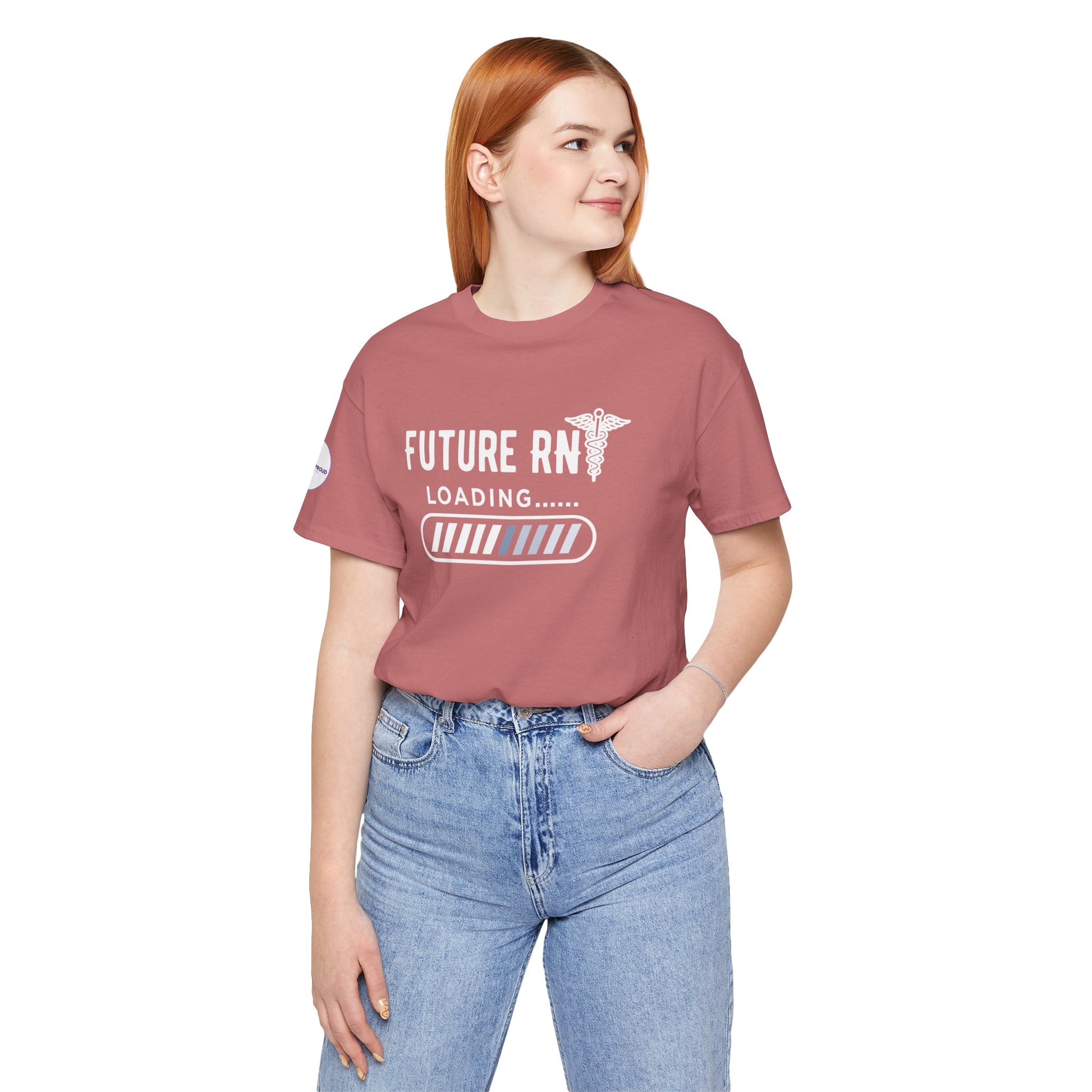 Future RN T-Shirt with stethoscope and loading bar artwork