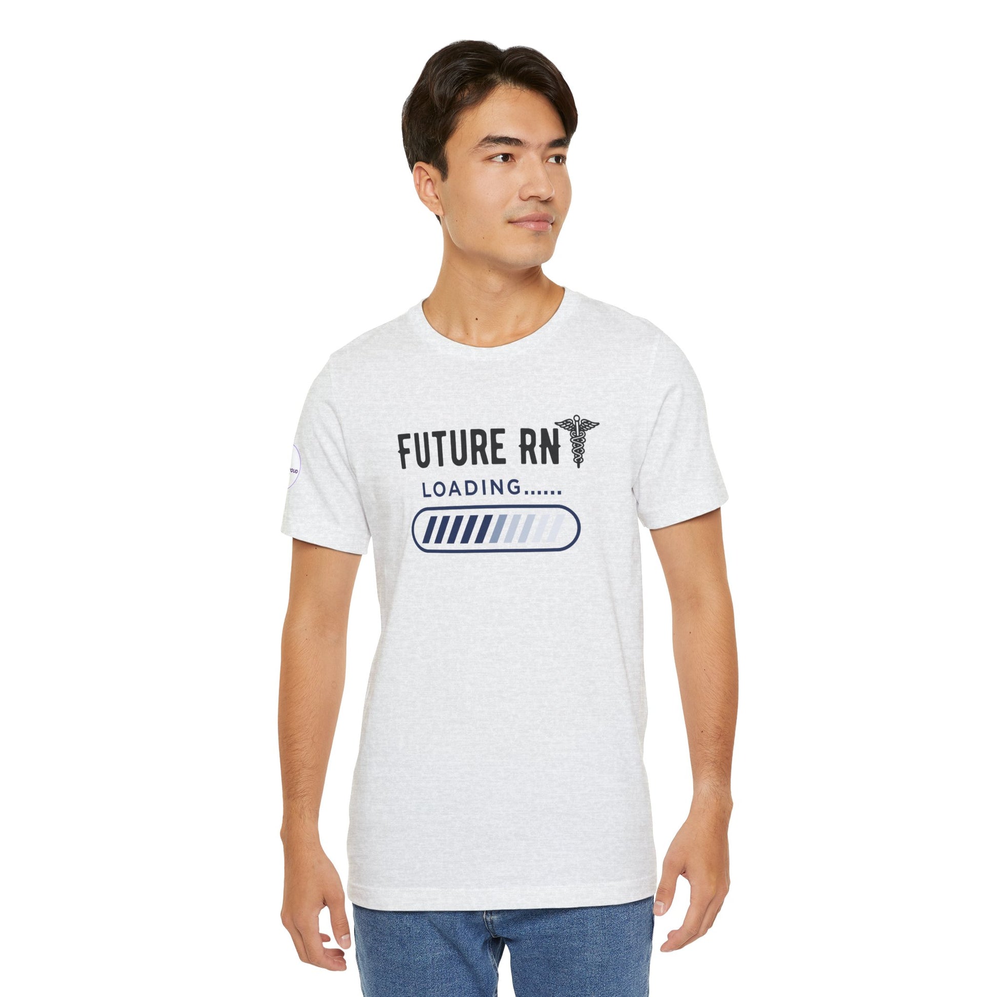 Future RN T-Shirt with stethoscope and loading bar artwork