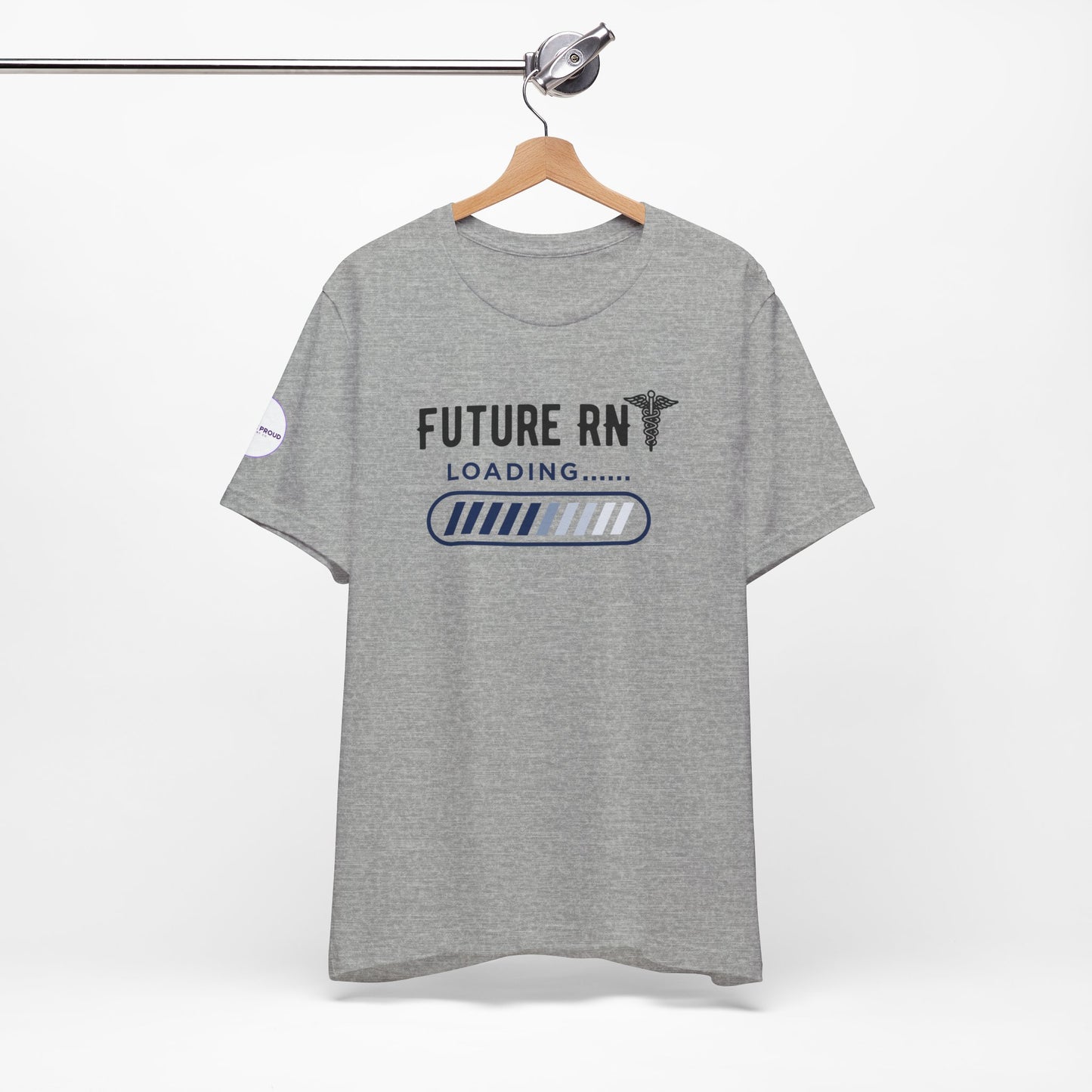 Future RN T-Shirt with stethoscope and loading bar artwork