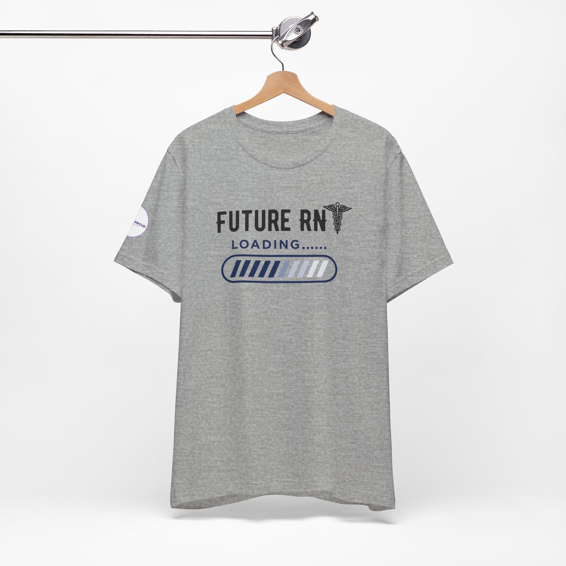 Future RN T-Shirt with stethoscope and loading bar artwork