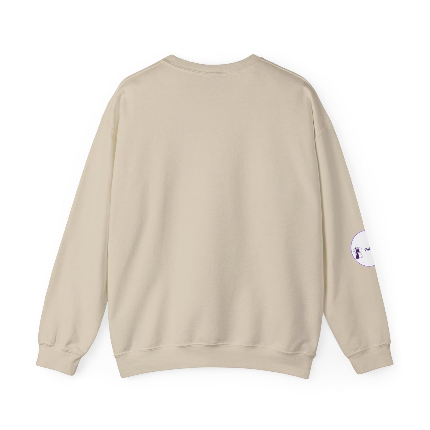 Back view of Black Nurse Sweatshirt with double-needle stitching