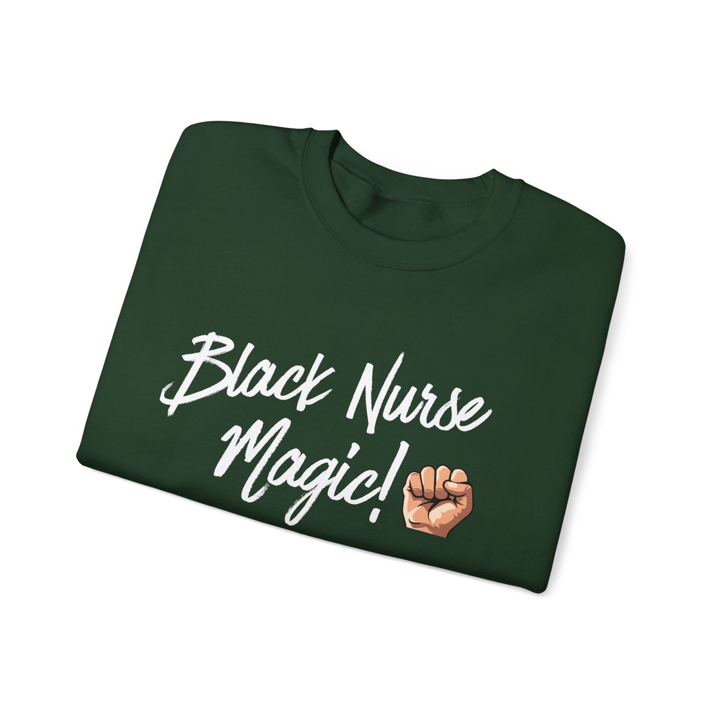 Back view of Black Nurse Sweatshirt with double-needle stitching