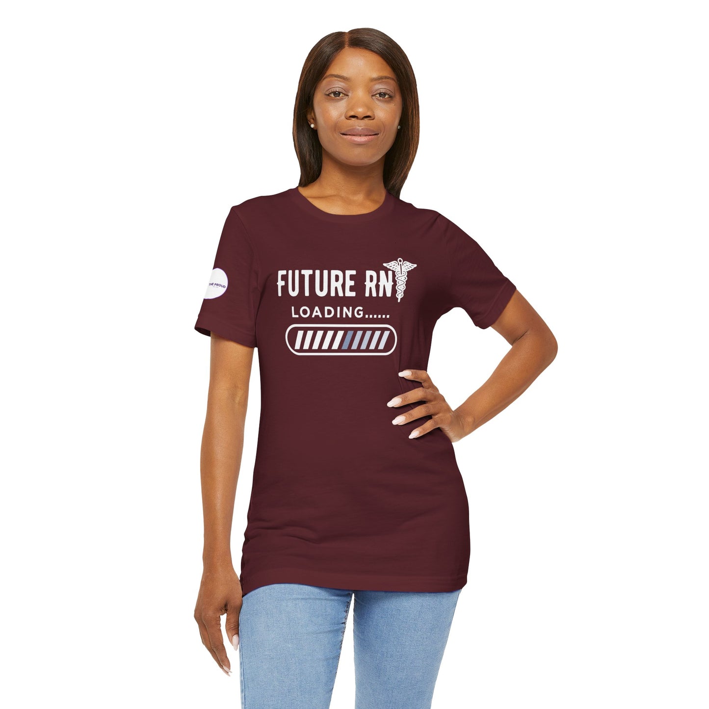 Future RN T-Shirt with stethoscope and loading bar artwork