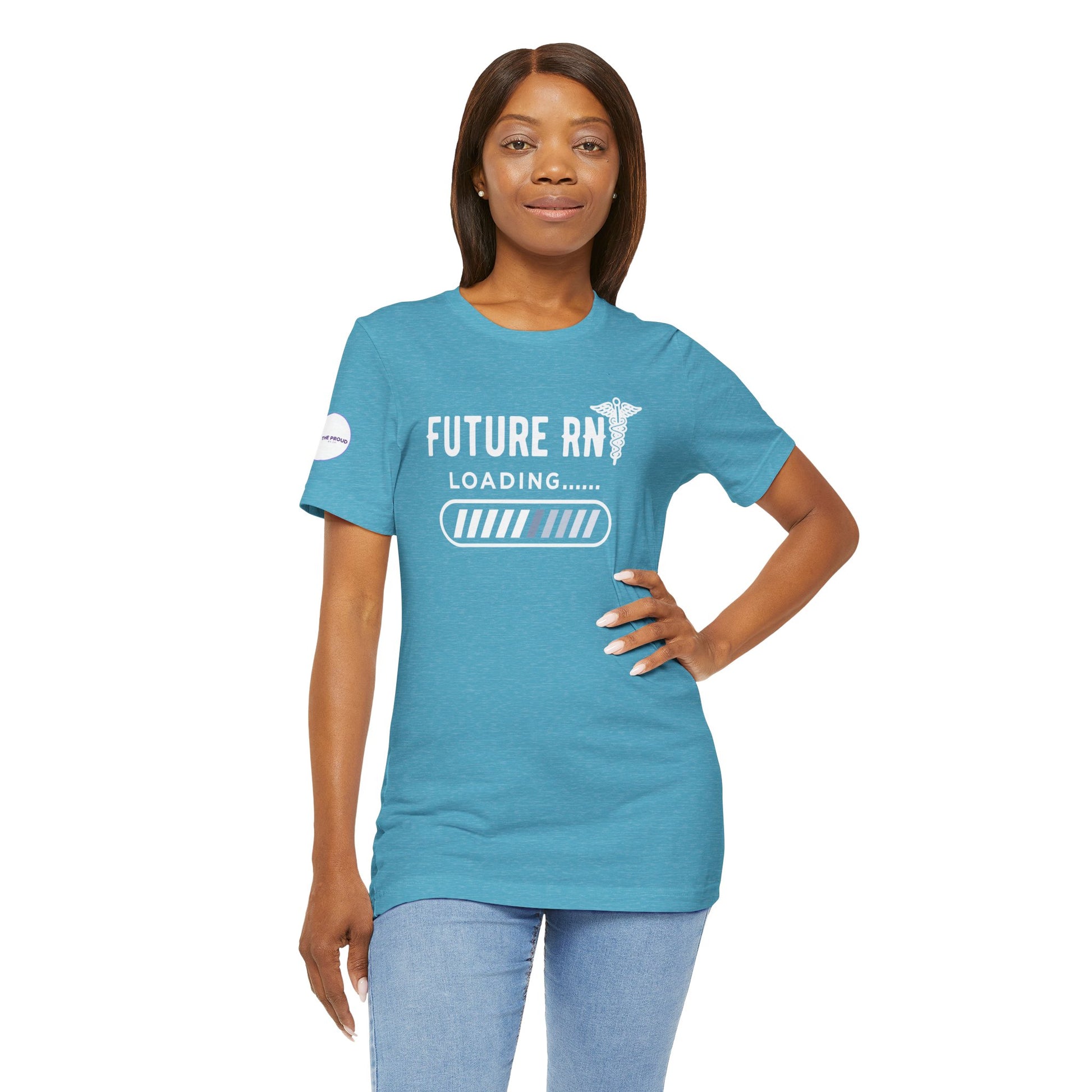 Future RN T-Shirt with stethoscope and loading bar artwork