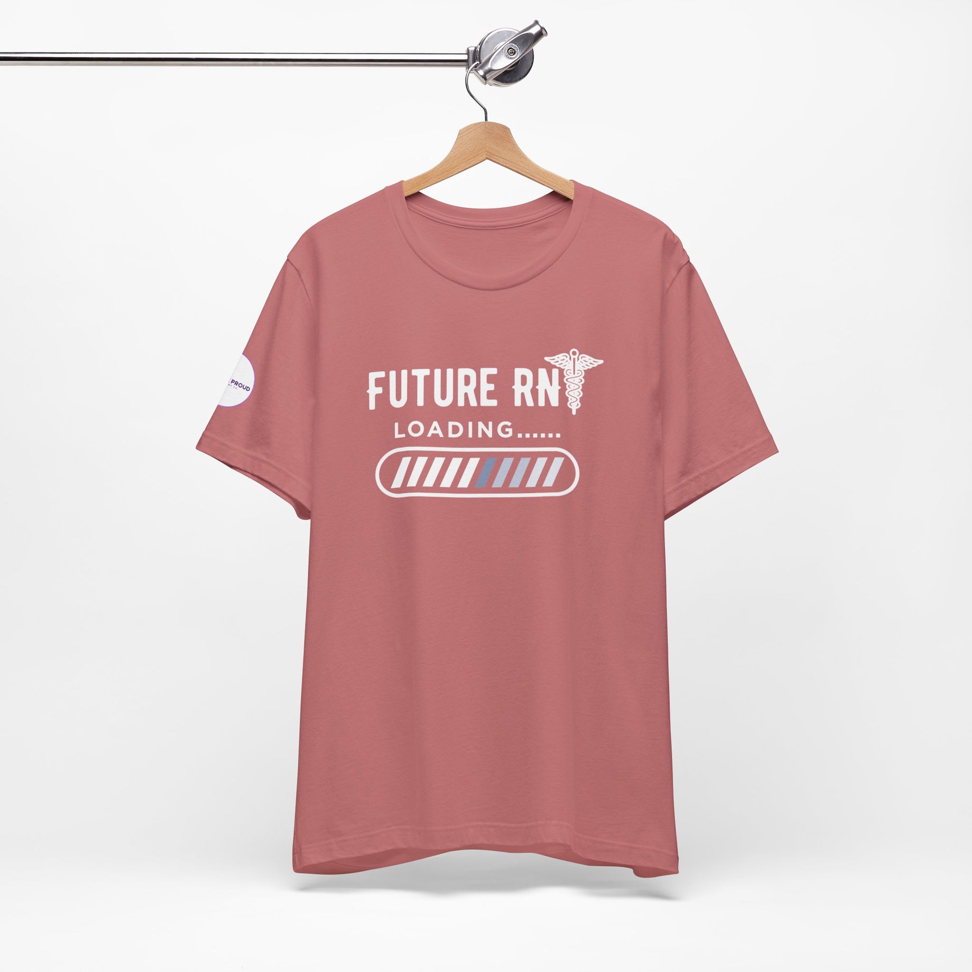 Future RN T-Shirt with stethoscope and loading bar artwork