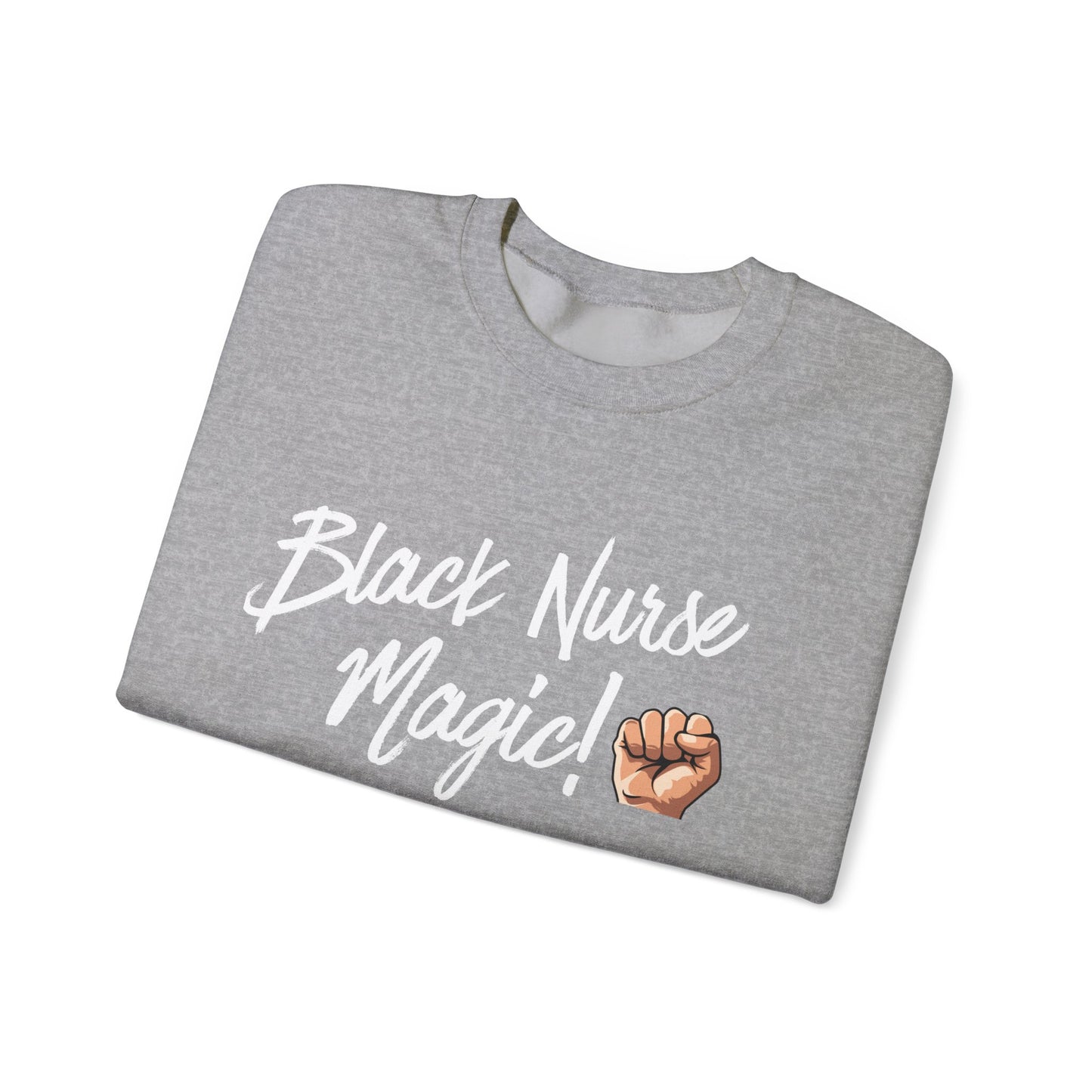 Back view of Black Nurse Sweatshirt with double-needle stitching