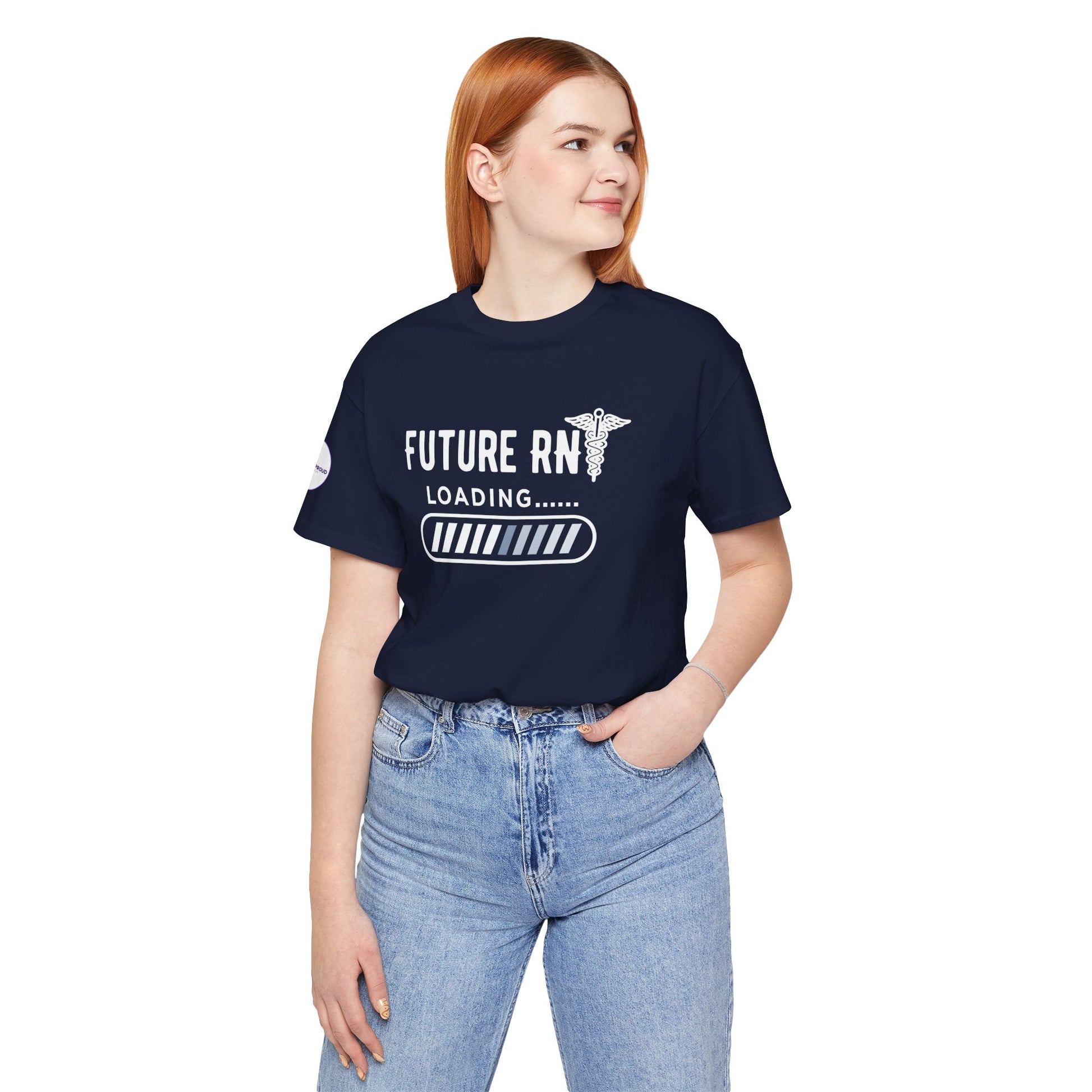 Future RN T-Shirt with stethoscope and loading bar artwork