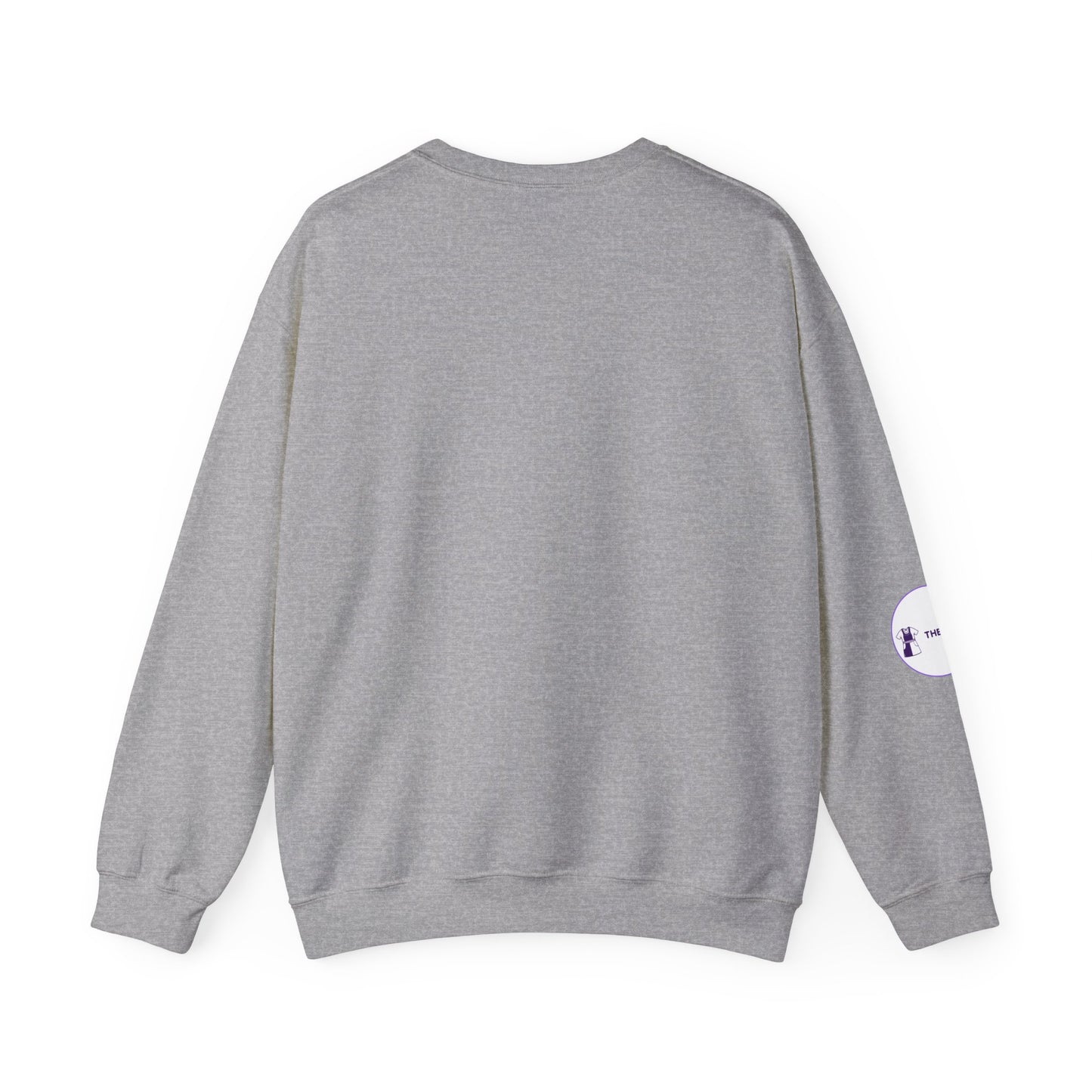 Back view of Black Nurse Sweatshirt with double-needle stitching