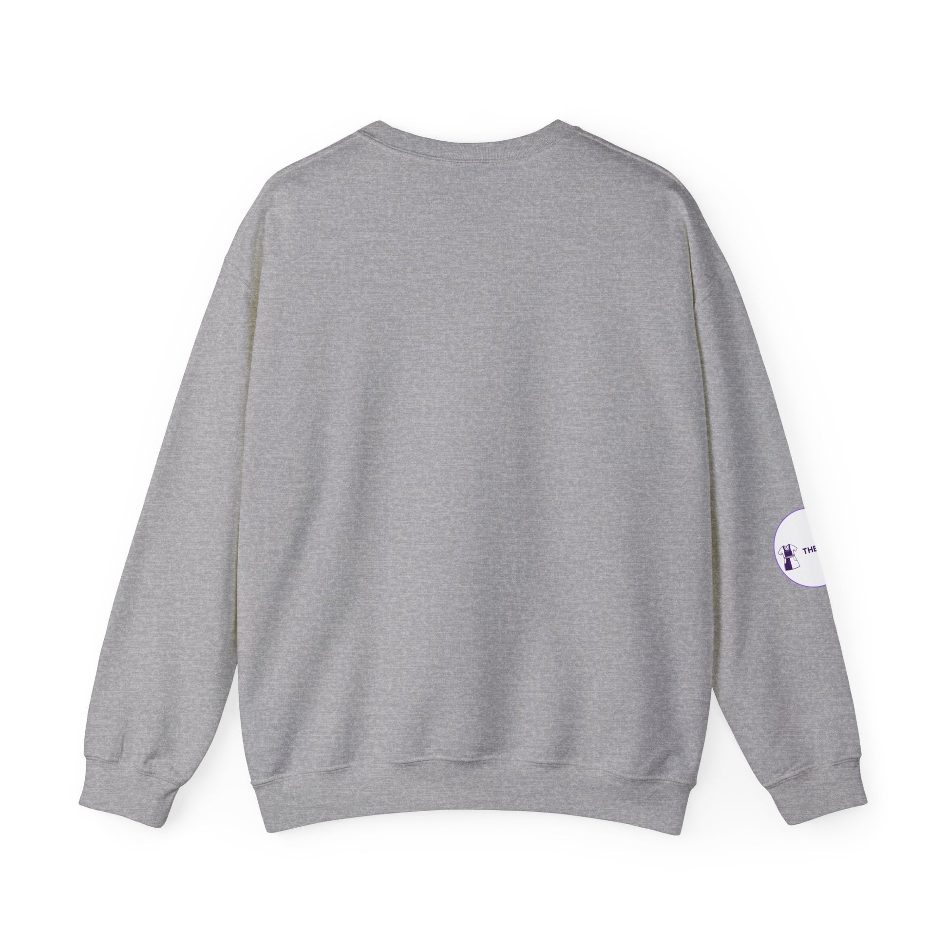 Back view of Black Nurse Sweatshirt with double-needle stitching