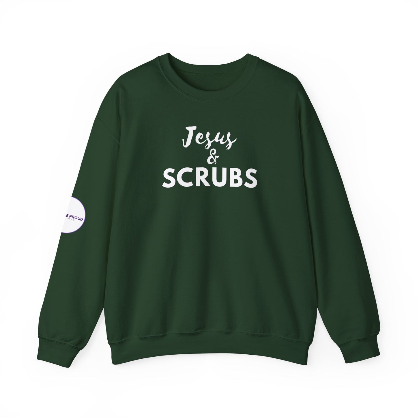 Side view of Unisex Crewneck Sweatshirt with seamless body construction