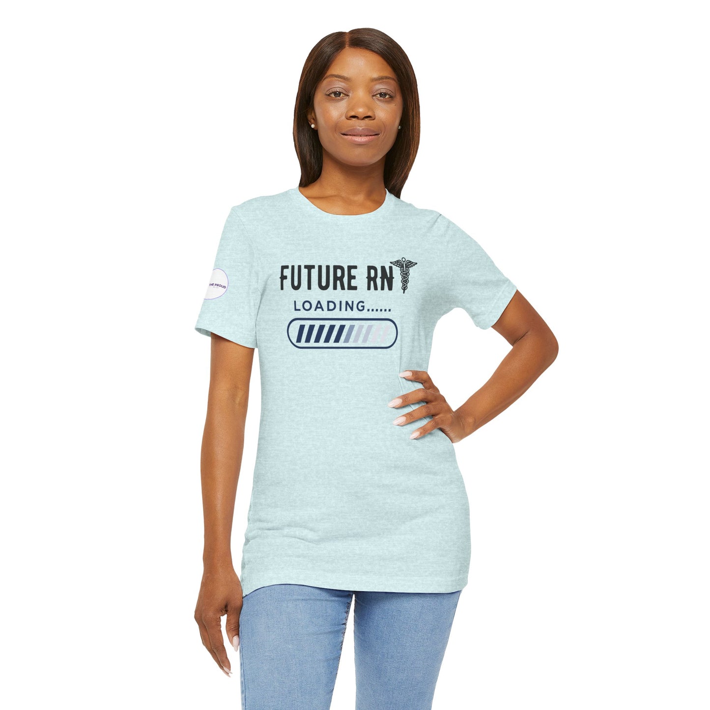 Future RN T-Shirt with stethoscope and loading bar artwork