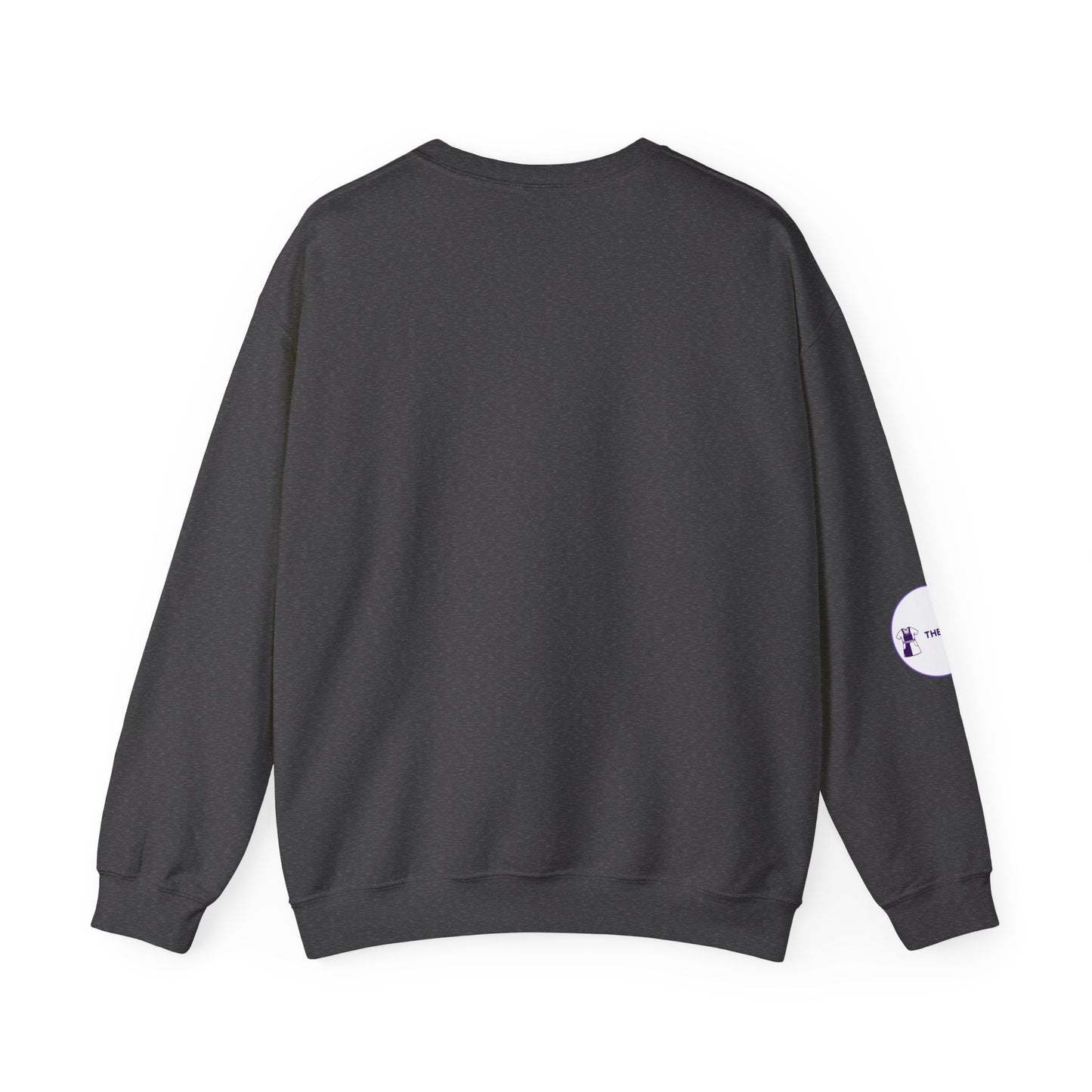 Back view of Black Nurse Sweatshirt with double-needle stitching