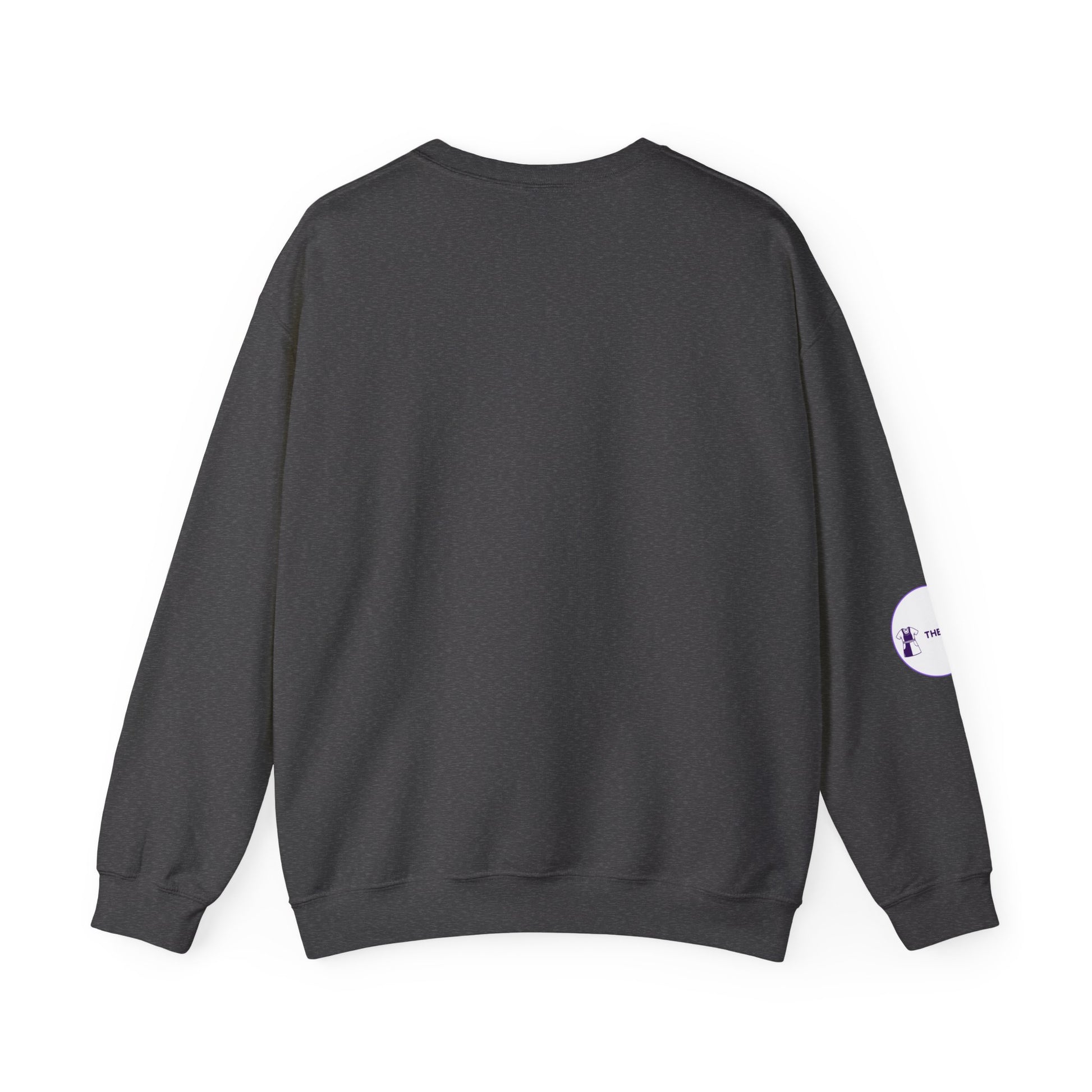 Back view of Black Nurse Sweatshirt with double-needle stitching