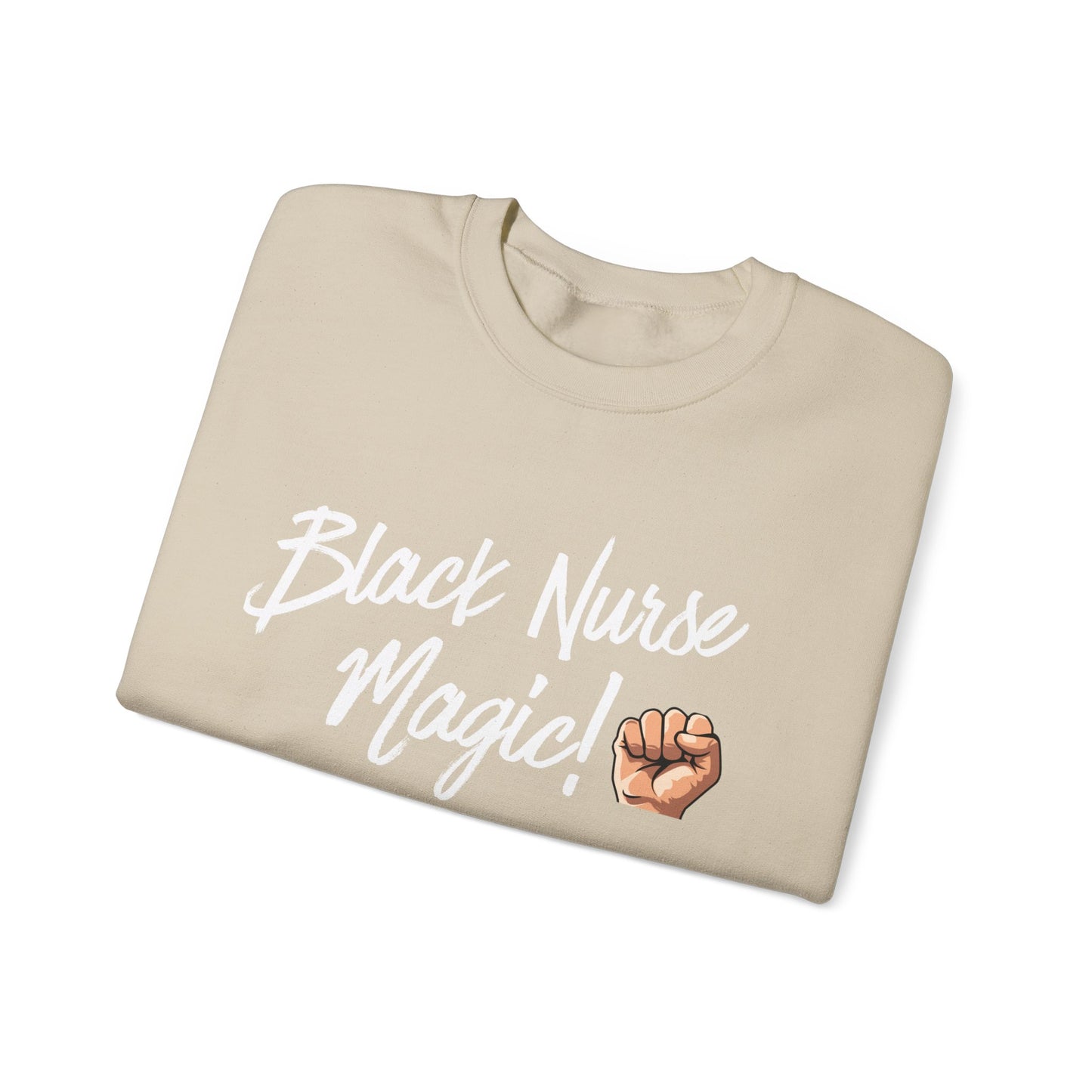 Back view of Black Nurse Sweatshirt with double-needle stitching