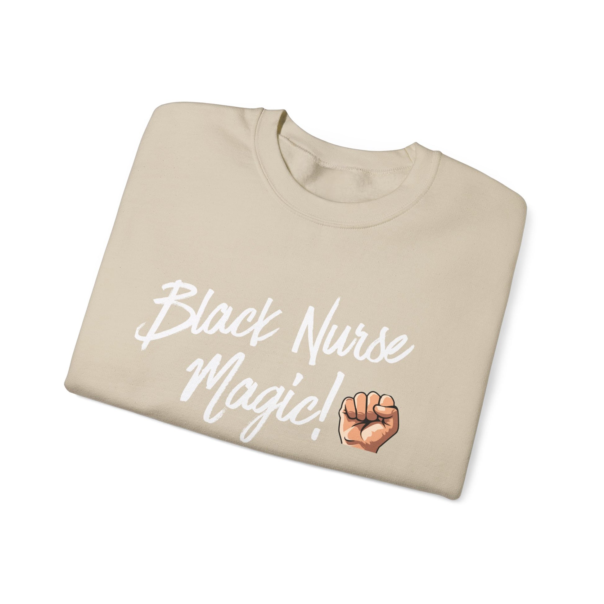 Back view of Black Nurse Sweatshirt with double-needle stitching