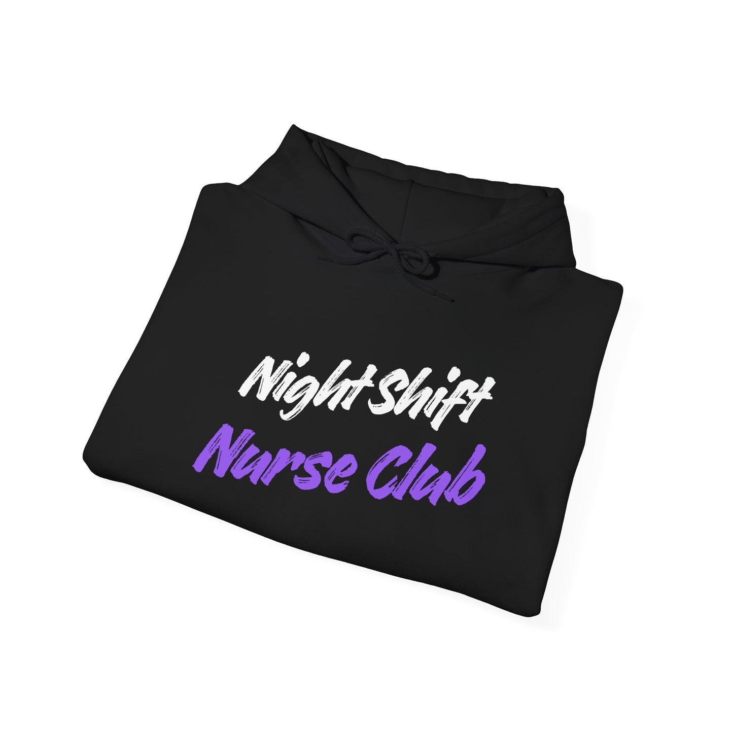Night Shift Nurse Club Hoodie with hood and pocket cozy nurse apparel