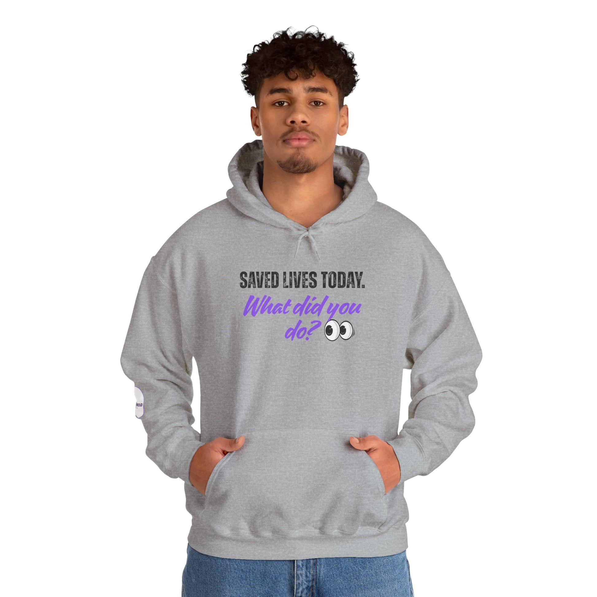 Saved Lives Today Hoodie soft fleece pullover for healthcare workers