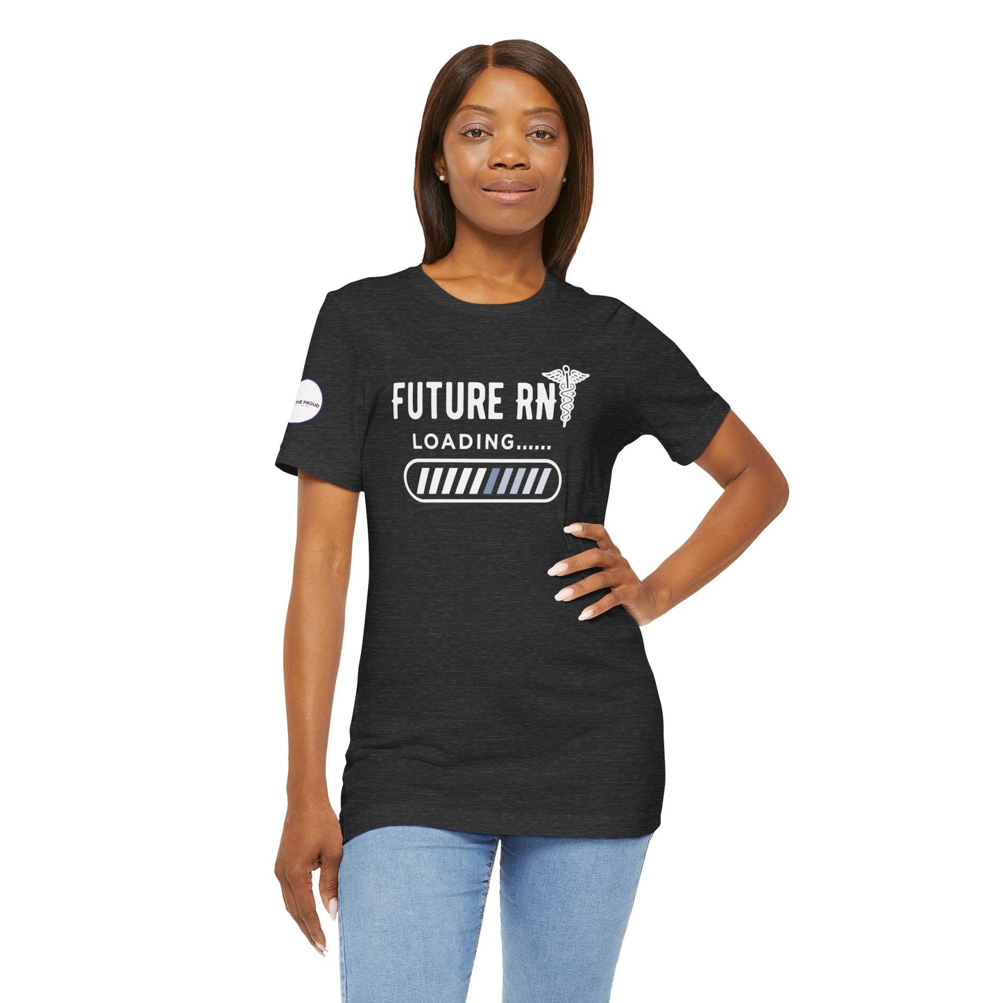 Future RN T-Shirt with stethoscope and loading bar artwork