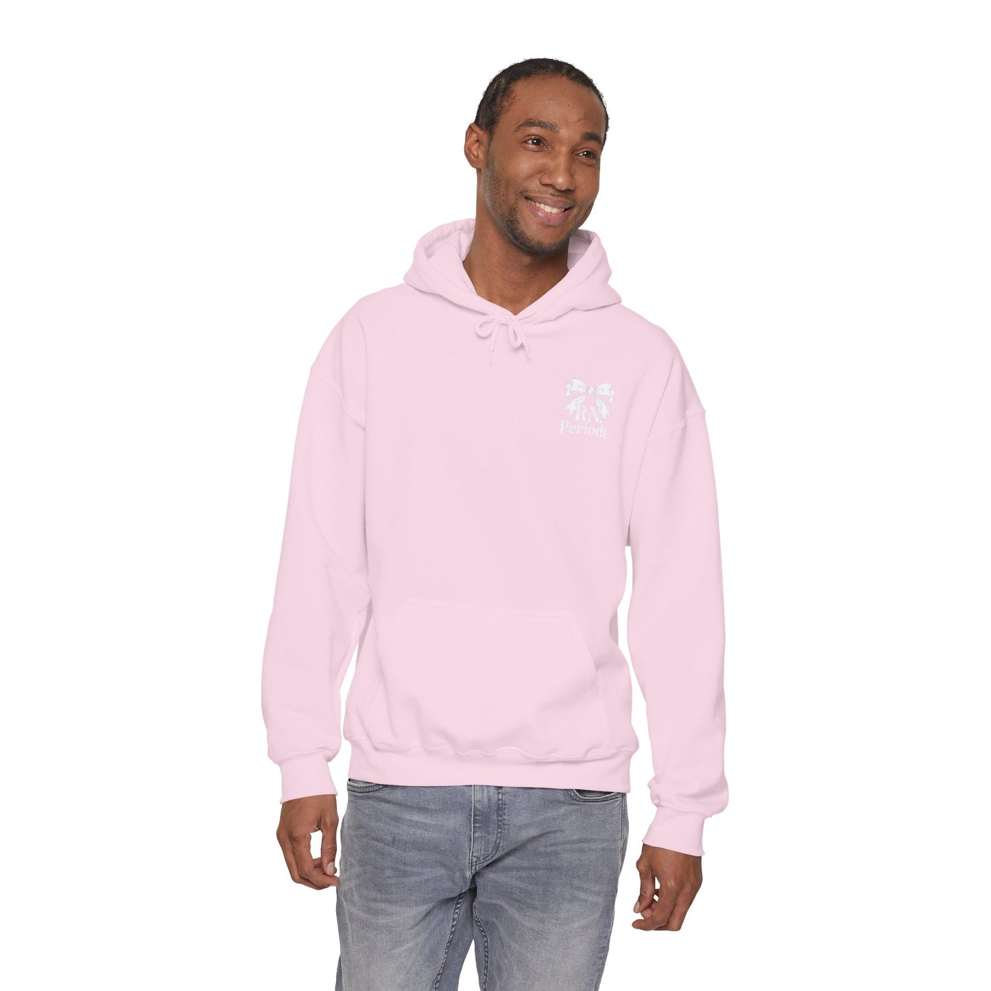 Hoodie — Petite Floral Ribbon 'Periwal' Chest Logo Casual Pullover