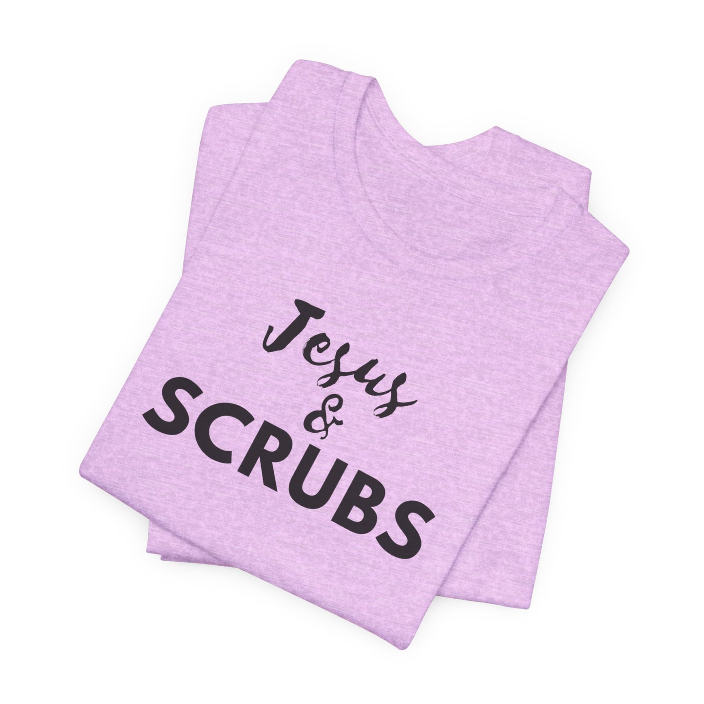 Jesus and Scrubs Nurse T-Shirt showing sleeve print detail