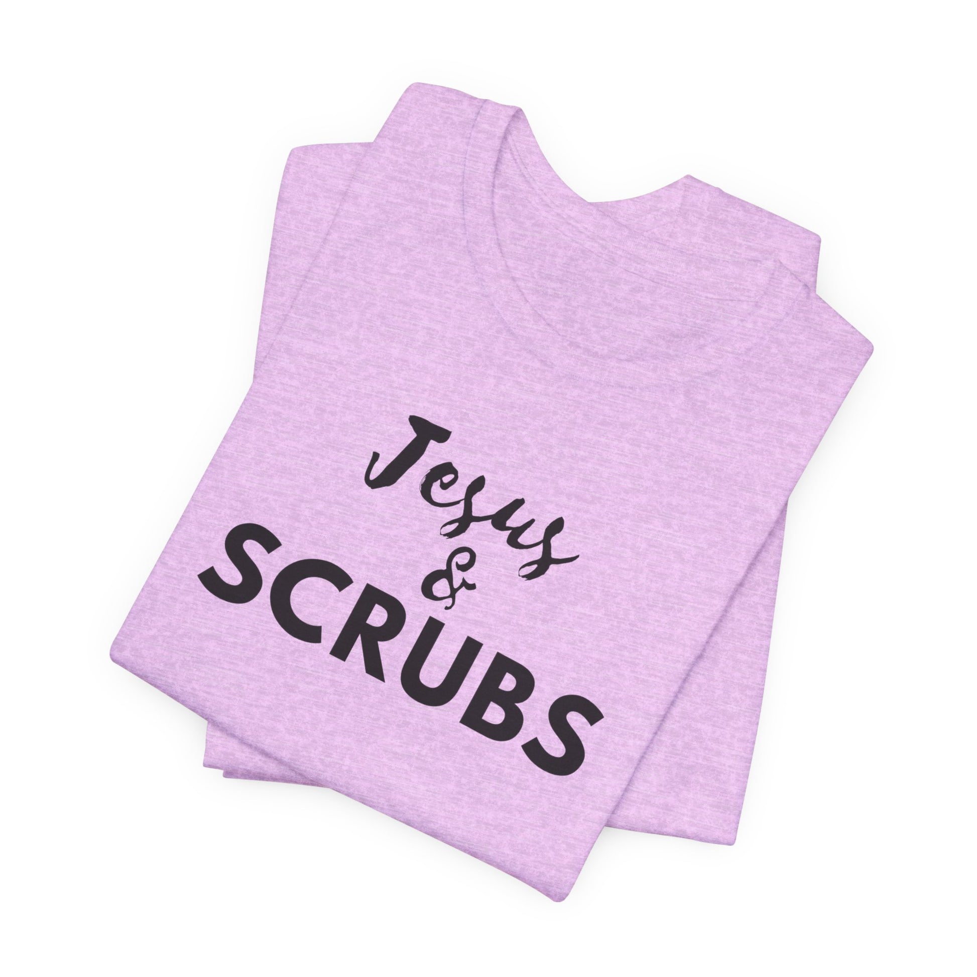 Jesus and Scrubs Nurse T-Shirt showing sleeve print detail