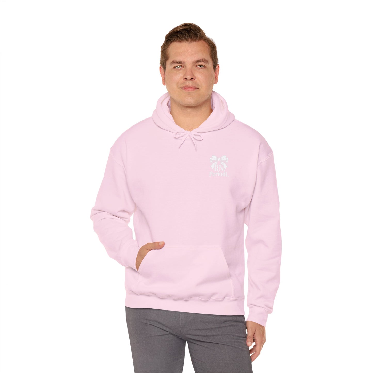Hoodie — Petite Floral Ribbon 'Periwal' Chest Logo Casual Pullover