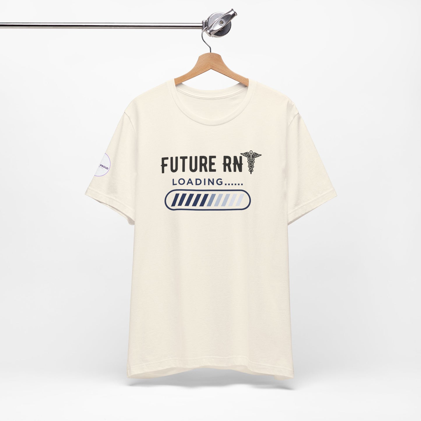 Future RN T-Shirt with stethoscope and loading bar artwork