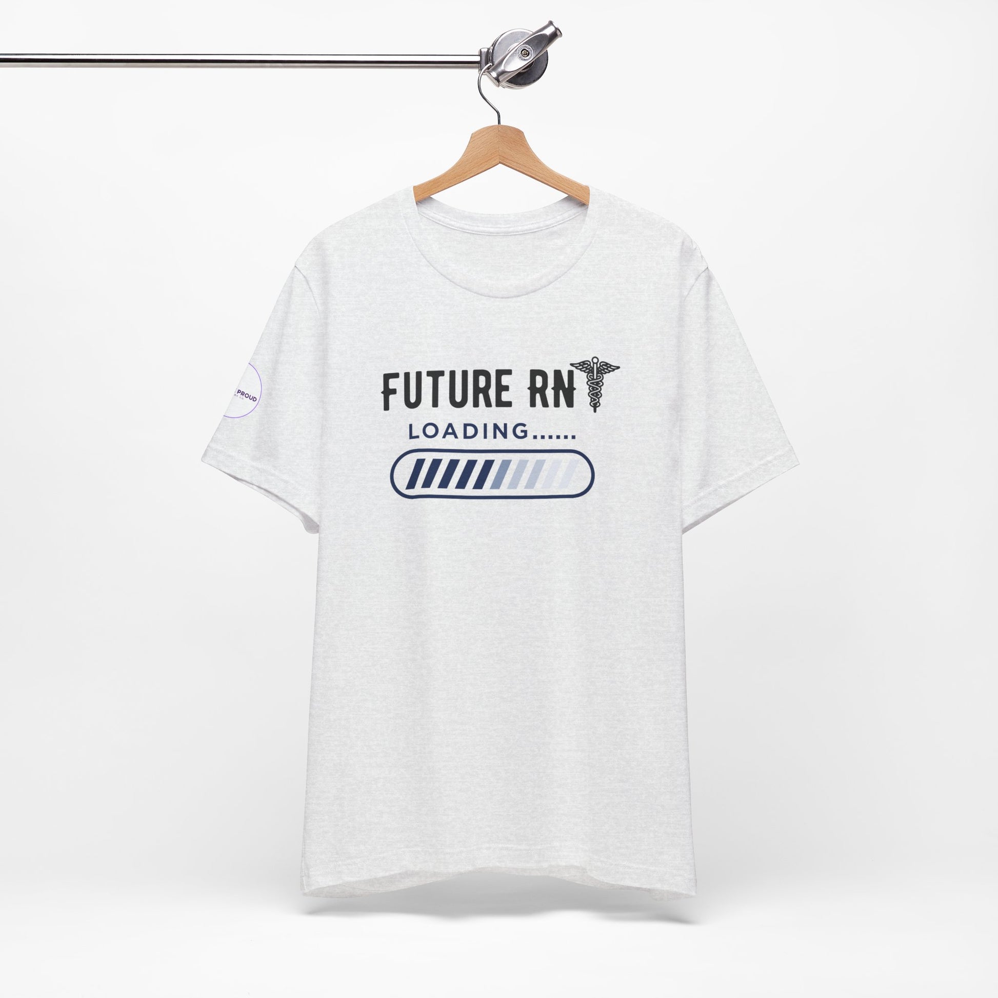 Future RN T-Shirt with stethoscope and loading bar artwork