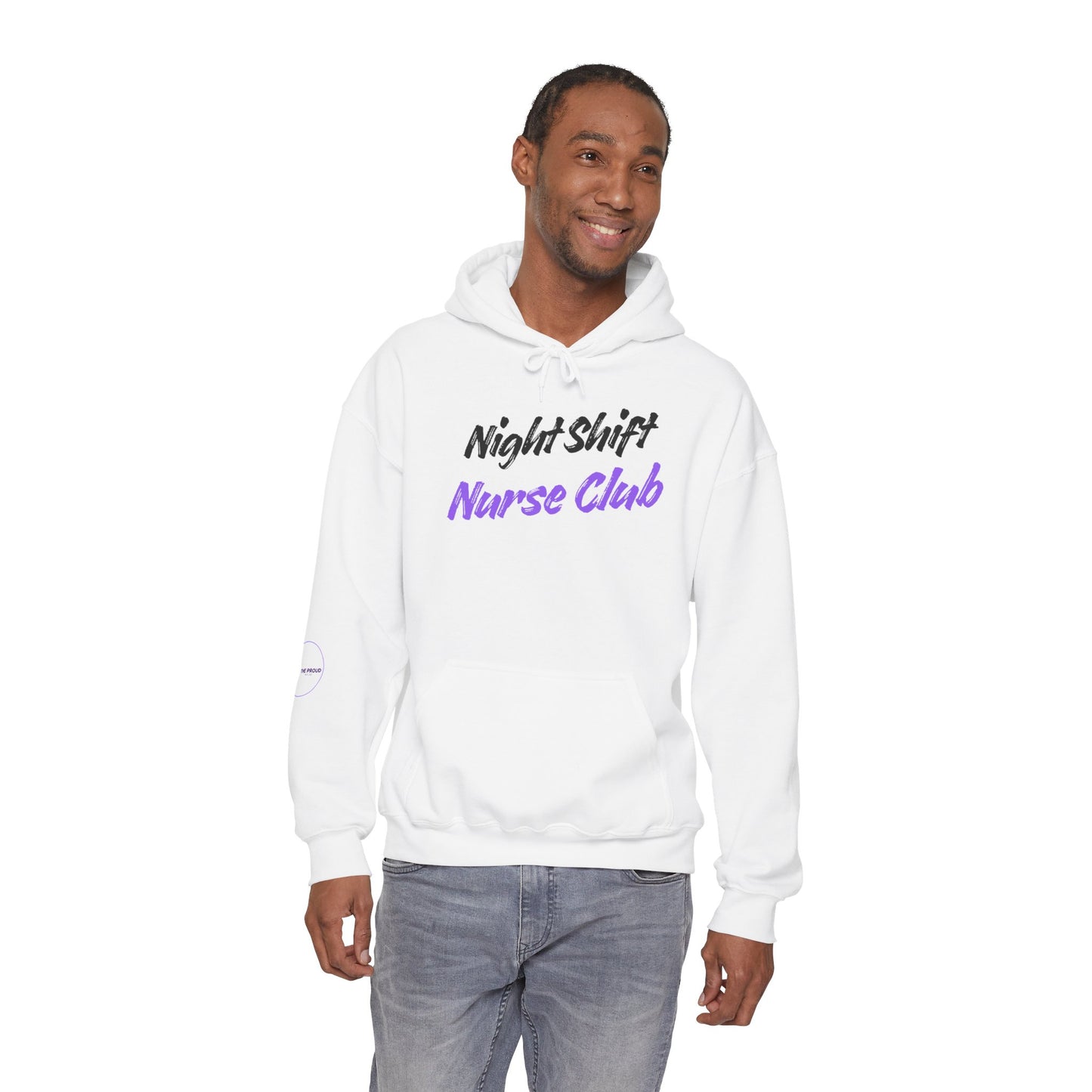 Night Shift Nurse Club Hoodie with hood and pocket cozy nurse apparel