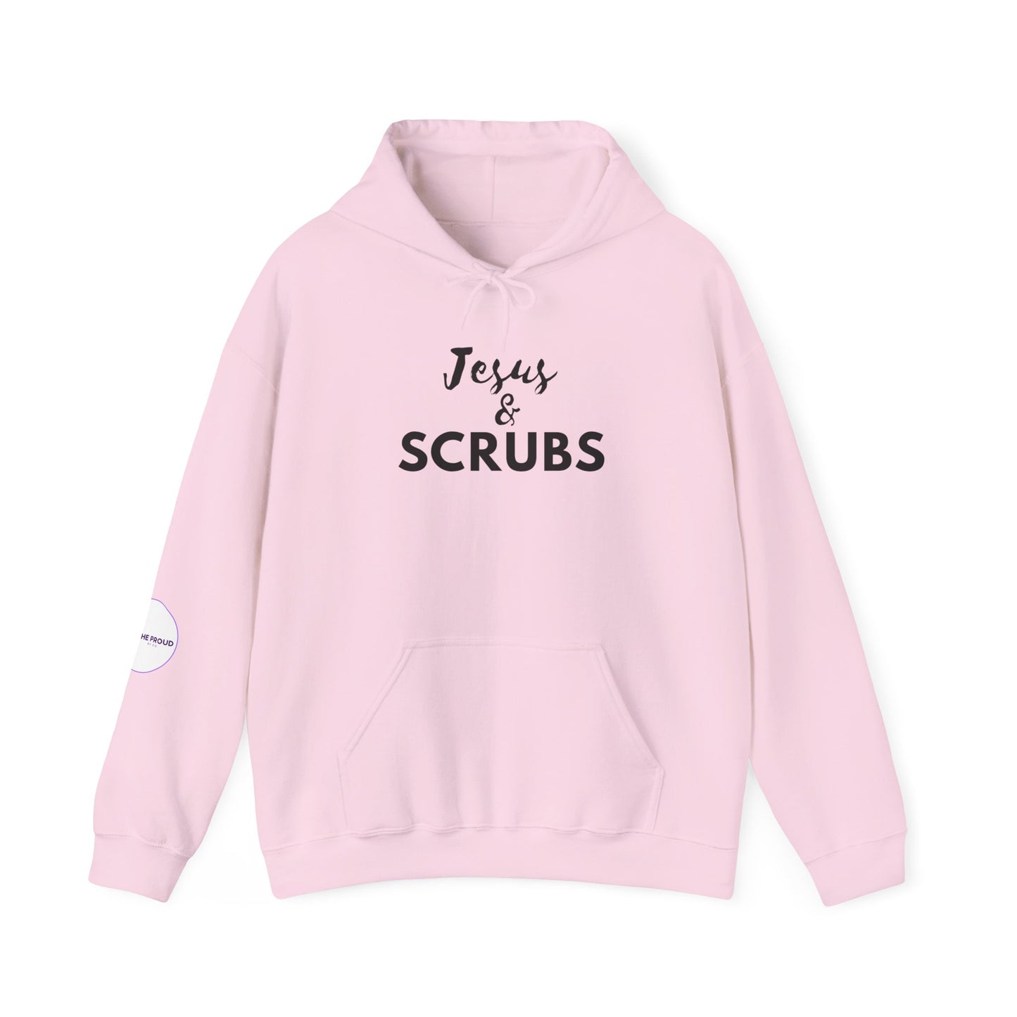 Christian Nurse Hoodie with Jesus and scrubs minimalist design