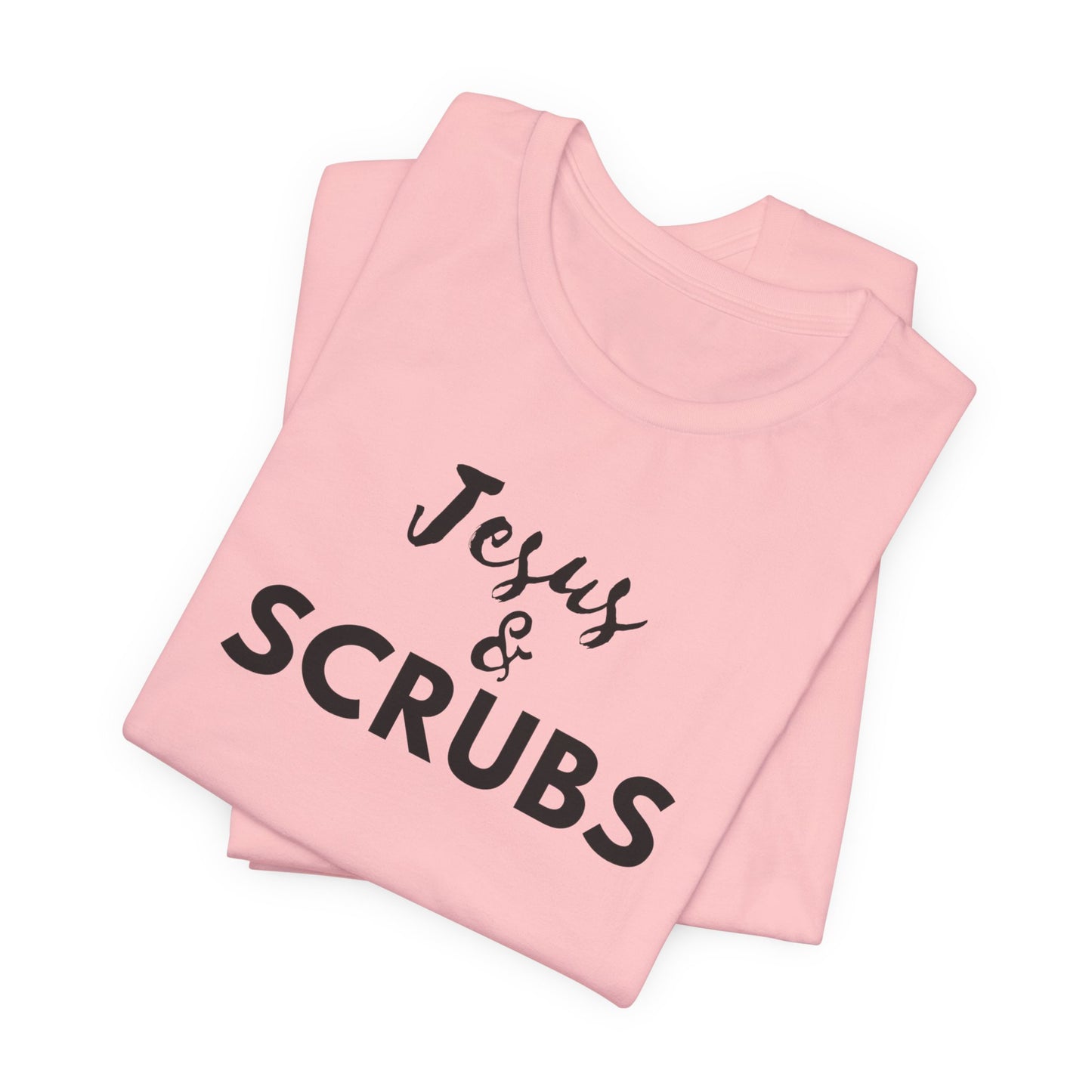 Jesus and Scrubs Nurse T-Shirt showing sleeve print detail